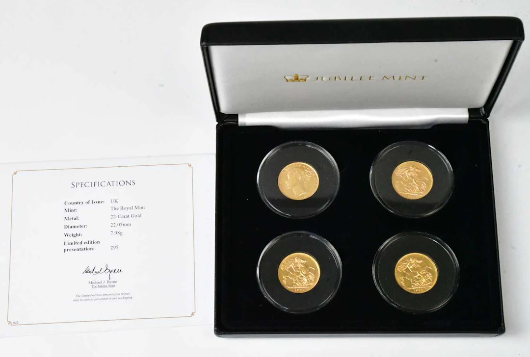 JUBILEE MINT; a Victorian four sovereign collection