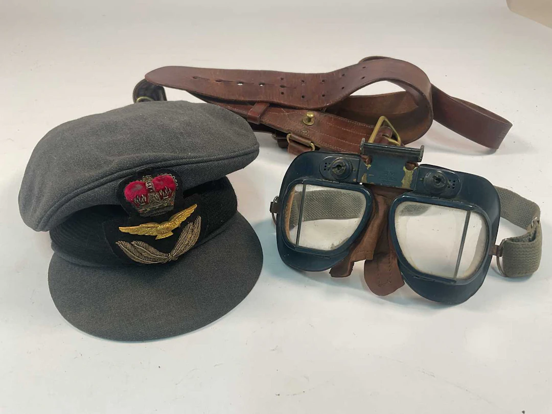 A pair of Air Ministry issue pilot's goggles