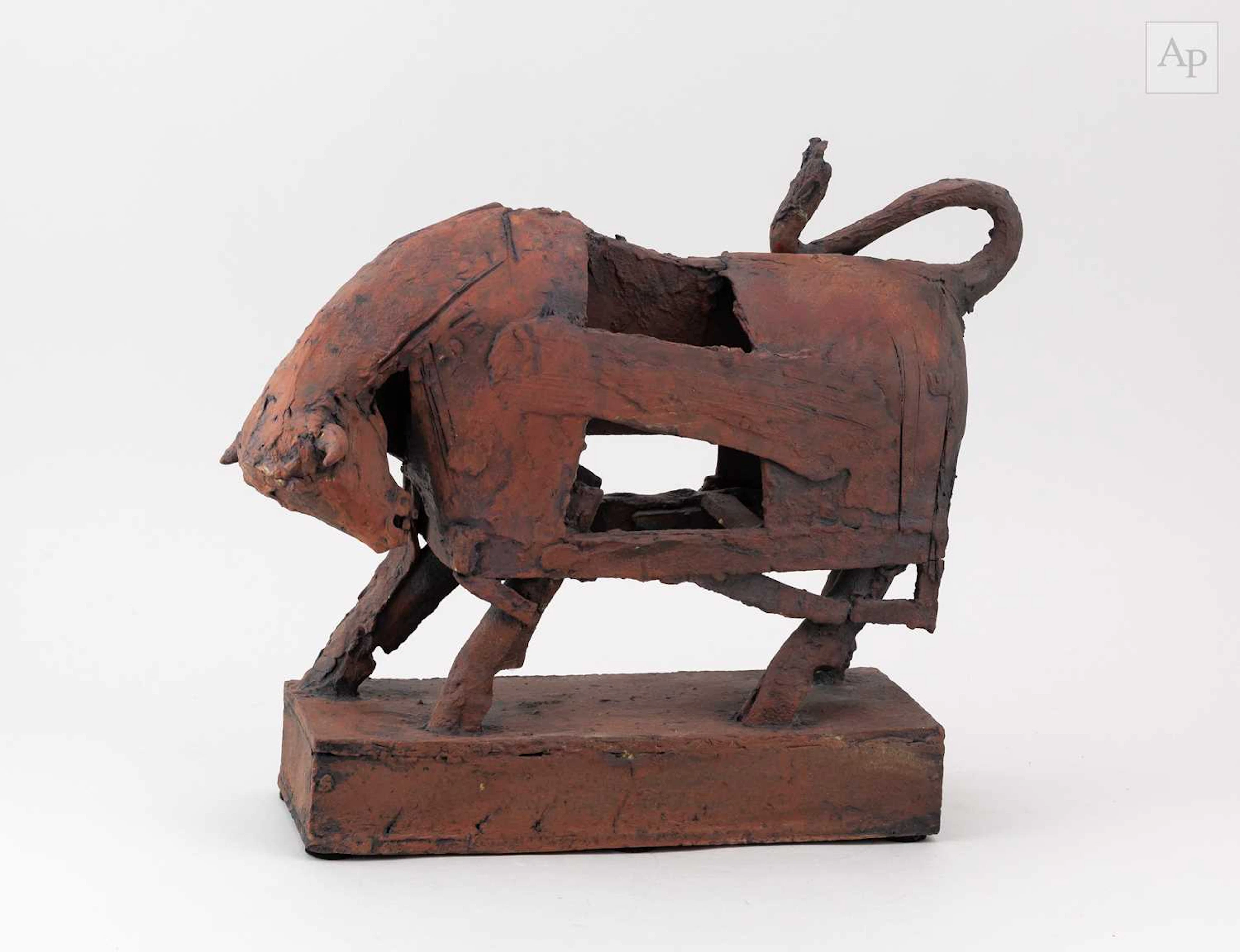 CHRISTY KEENEY (born 1958); an earthenware sculpture of a...