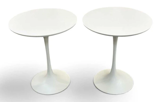 MAURICE BURKE FOR ARKANA; a pair of white 1960s 'Tulip'...