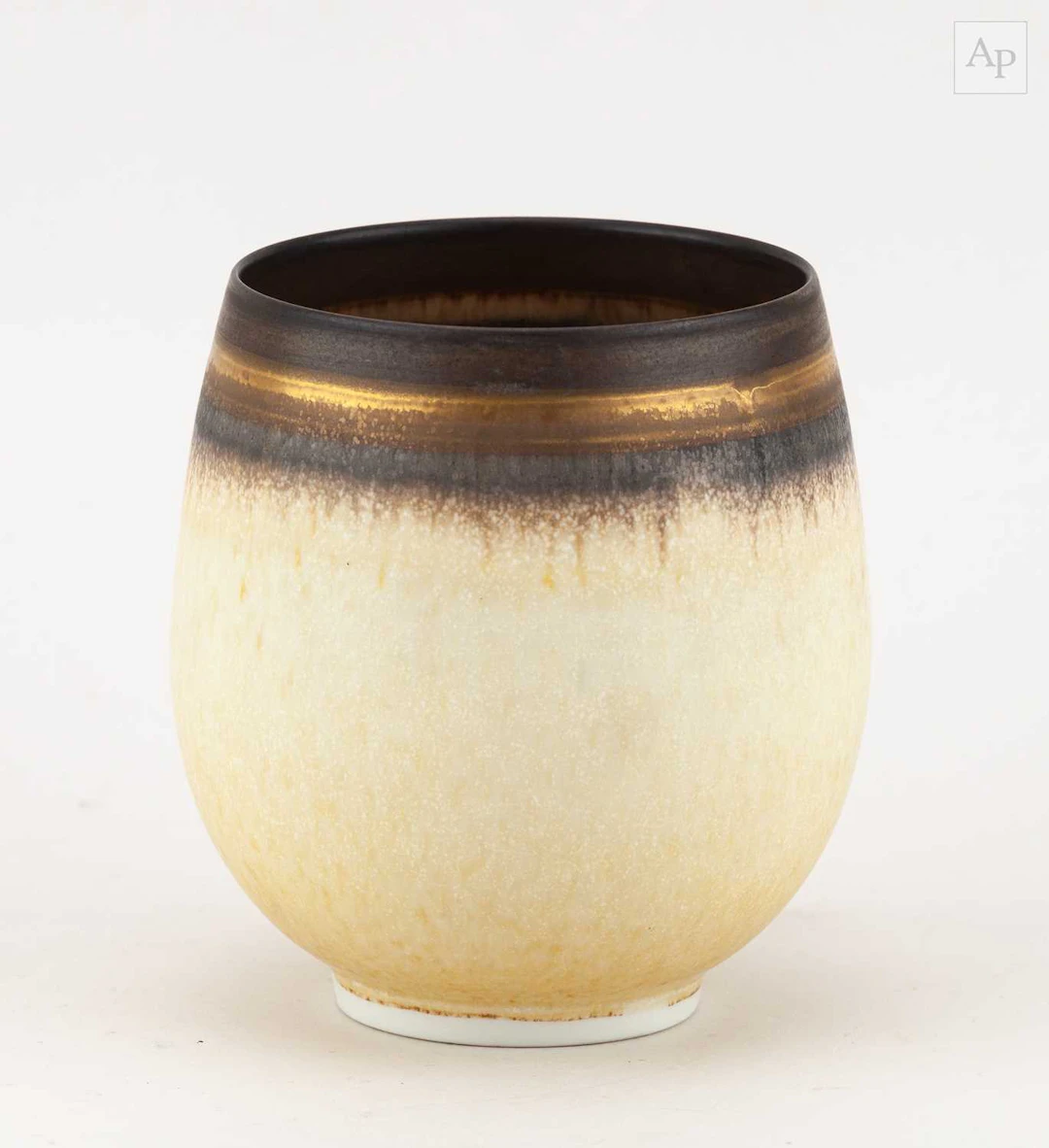 HAZEL JOHNSTON (1933-2011); a porcelain vessel covered in...