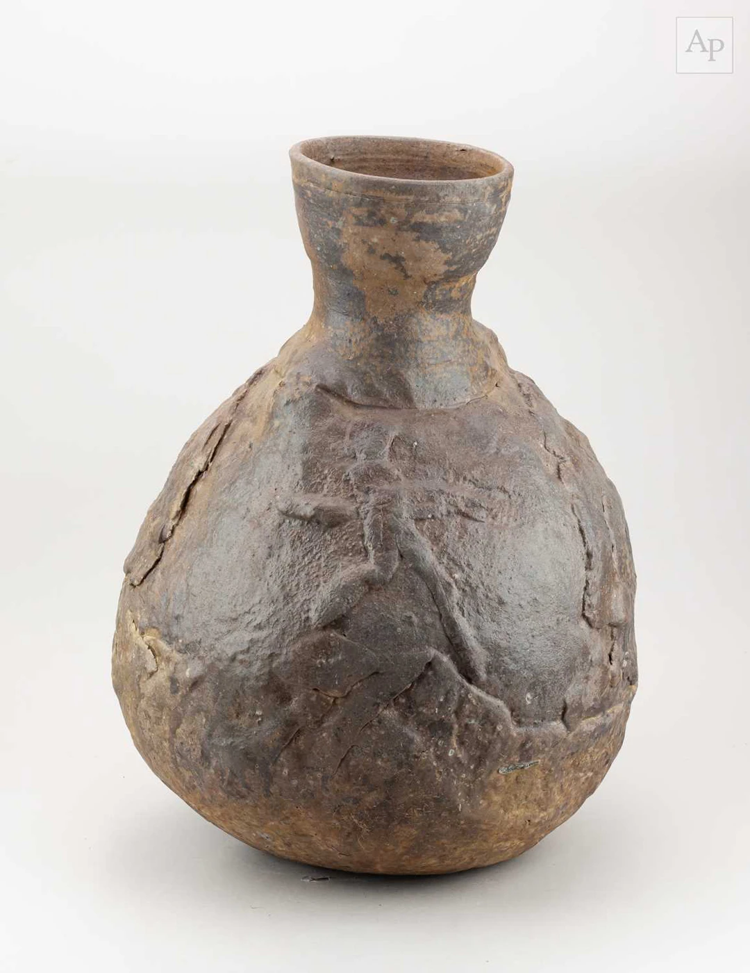 CHARLES BOUND (born 1939); a large wood fired stoneware...