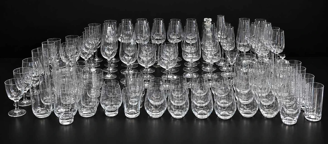 A large quantity of assorted crystal glassware