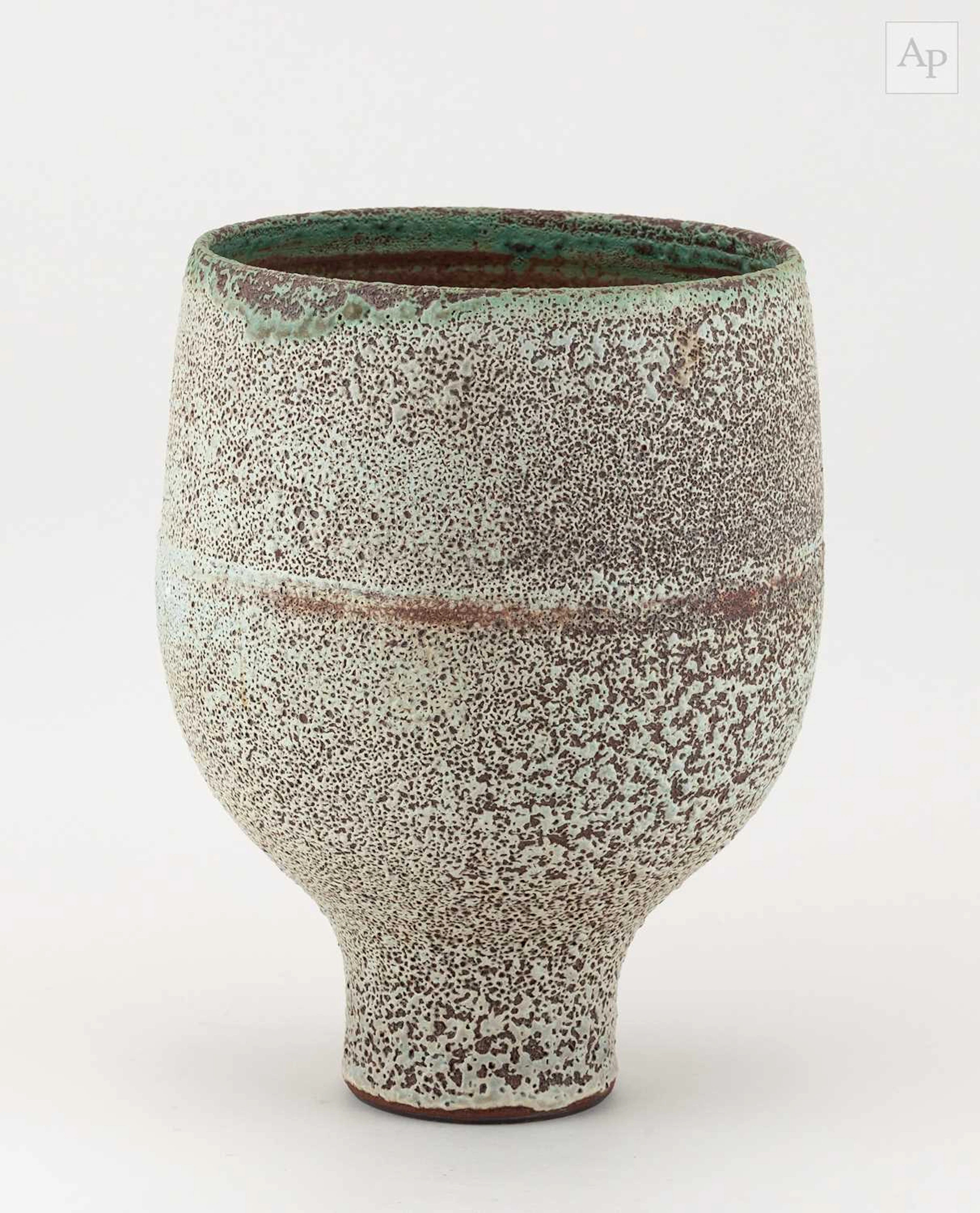 KATRINA PECHAL (born 1964); a deep stoneware pedestal...