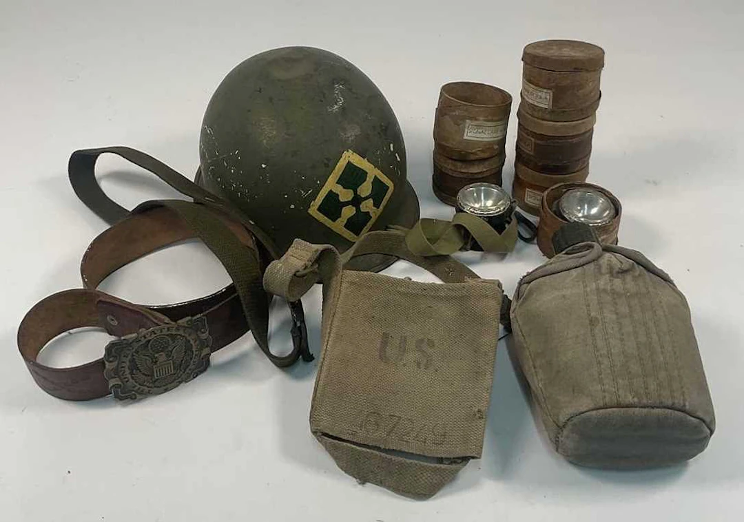 An American steel helmet