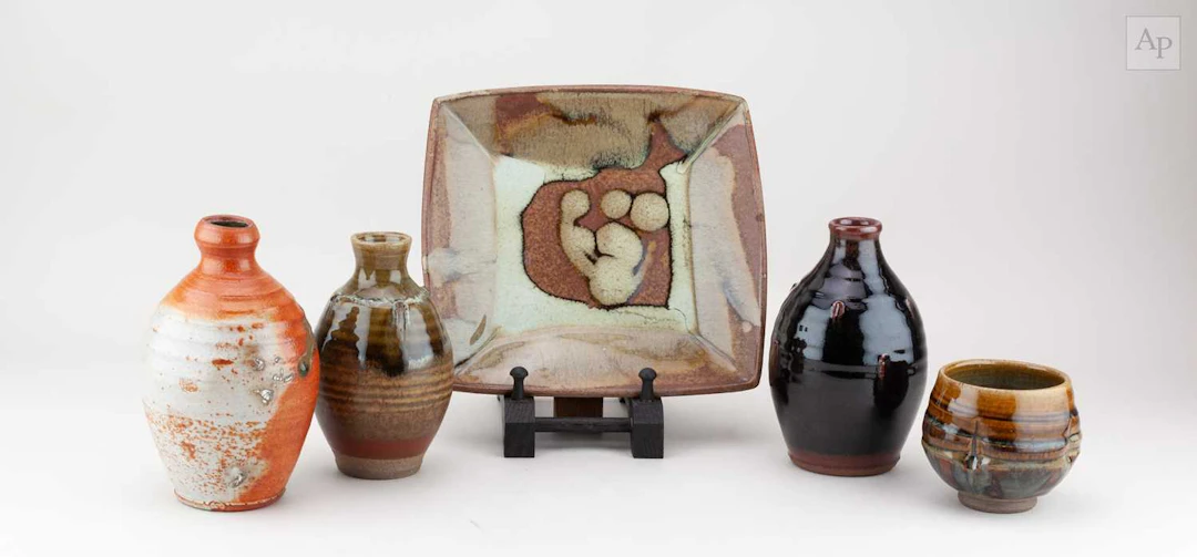 JACK KENNY for Seasalter Pottery; a trio of stoneware...