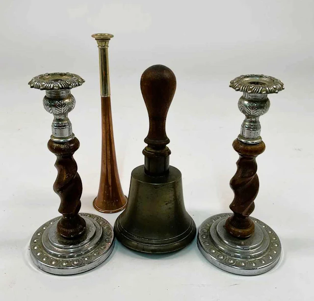 A small brass handbell