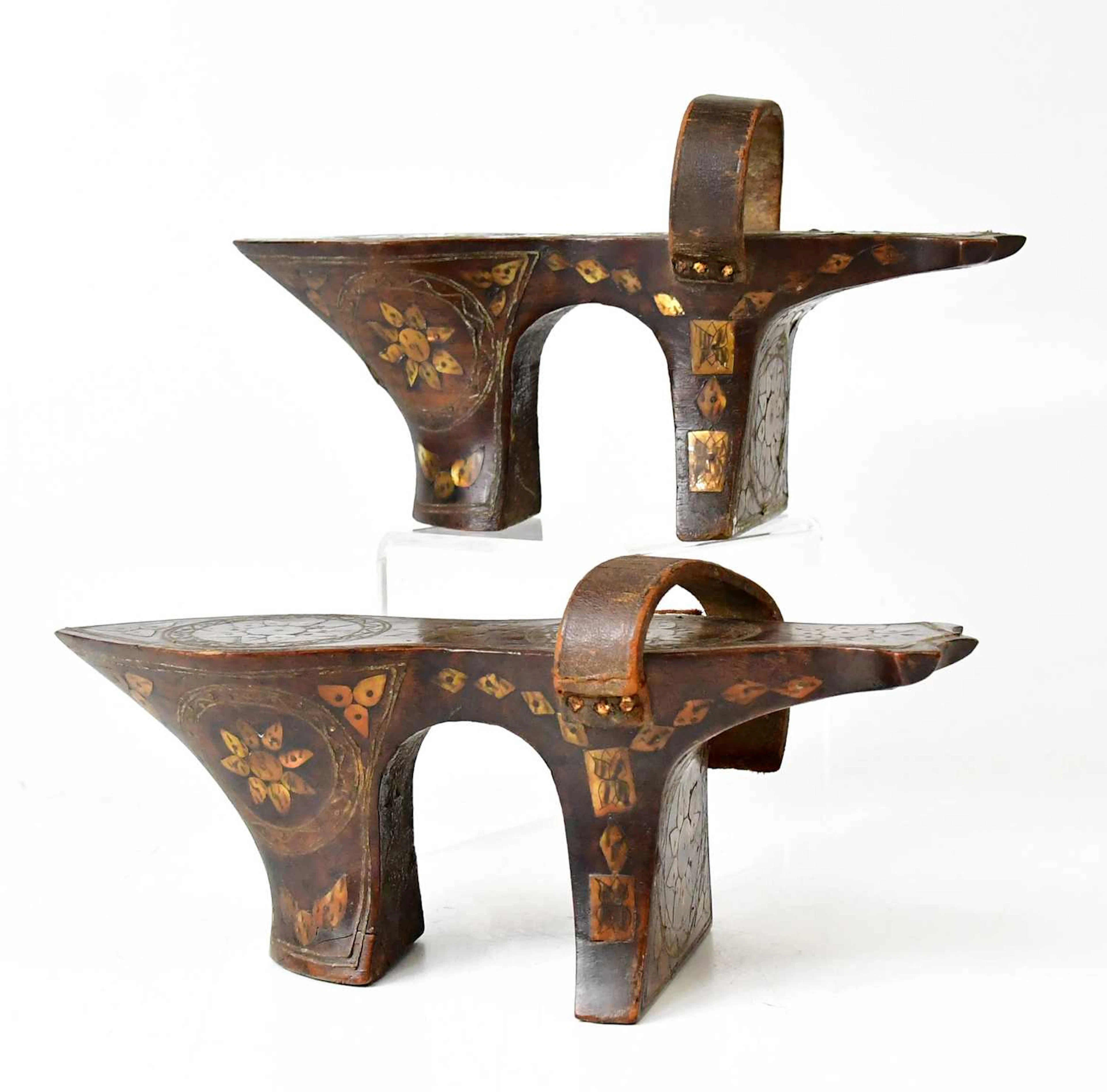 A pair of late 19th/early 20th century Ottoman Hamam nalins (bath clogs)