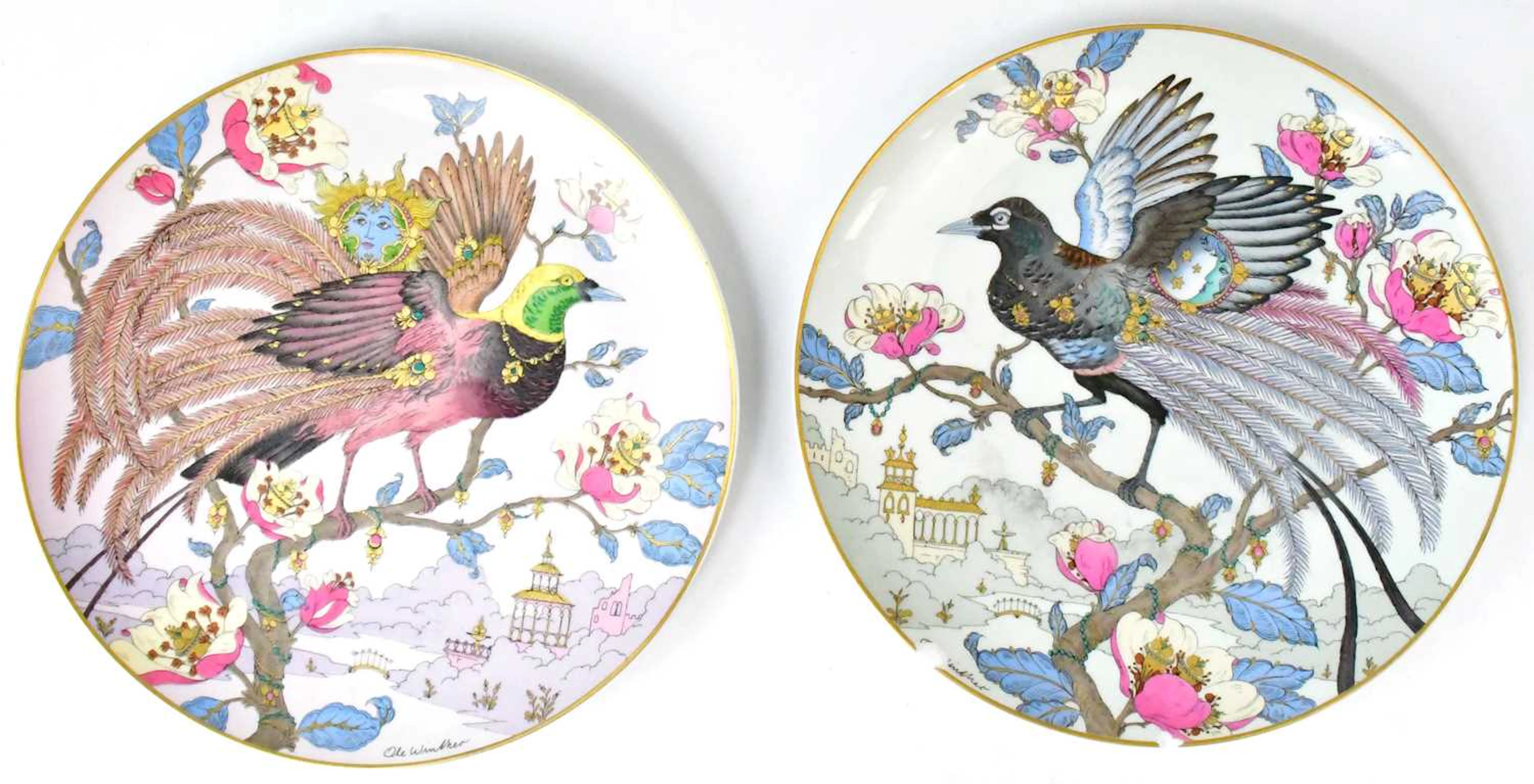 HUTSCHENREUTHER; two boxed decorative plates