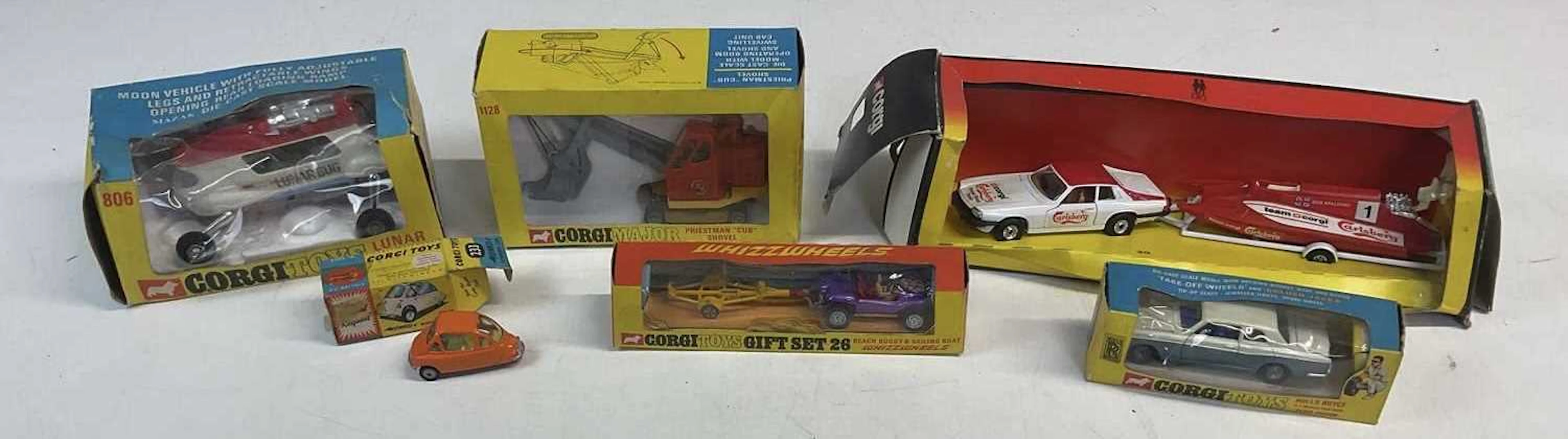 CORGI; six boxed Corgi toy vehicles