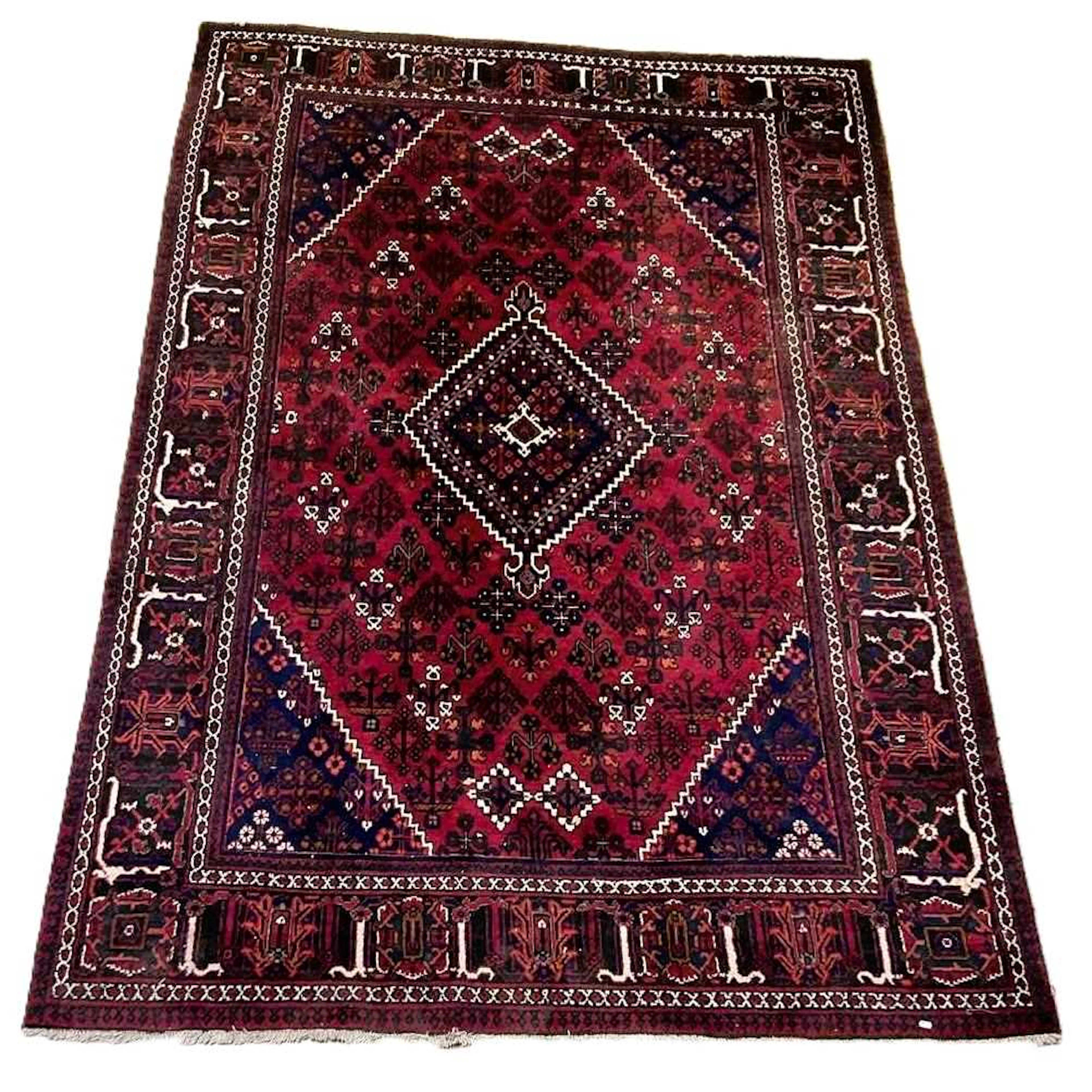 A hand woven Eastern rug