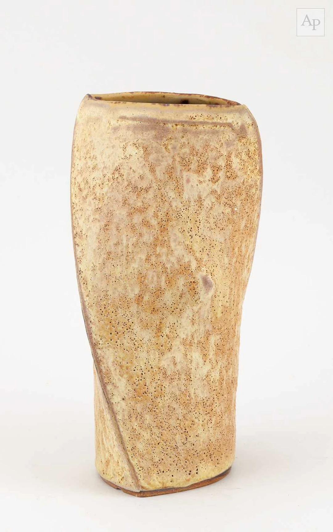 CHRIS CARTER (born 1945); a stoneware vessel of twisted...