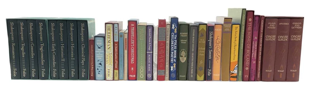 FOLIO SOCIETY; twenty-seven assorted poetry related books and novels
