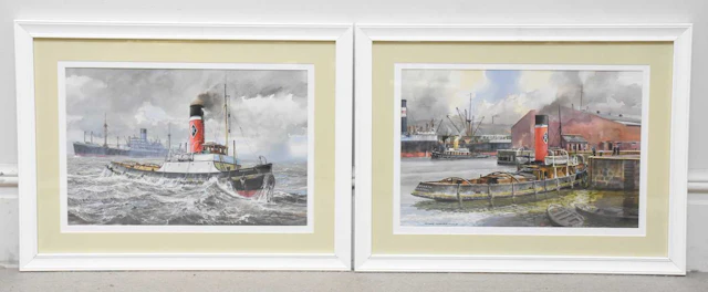 EDGAR HODGES (1928-2025); a pair of watercolours...