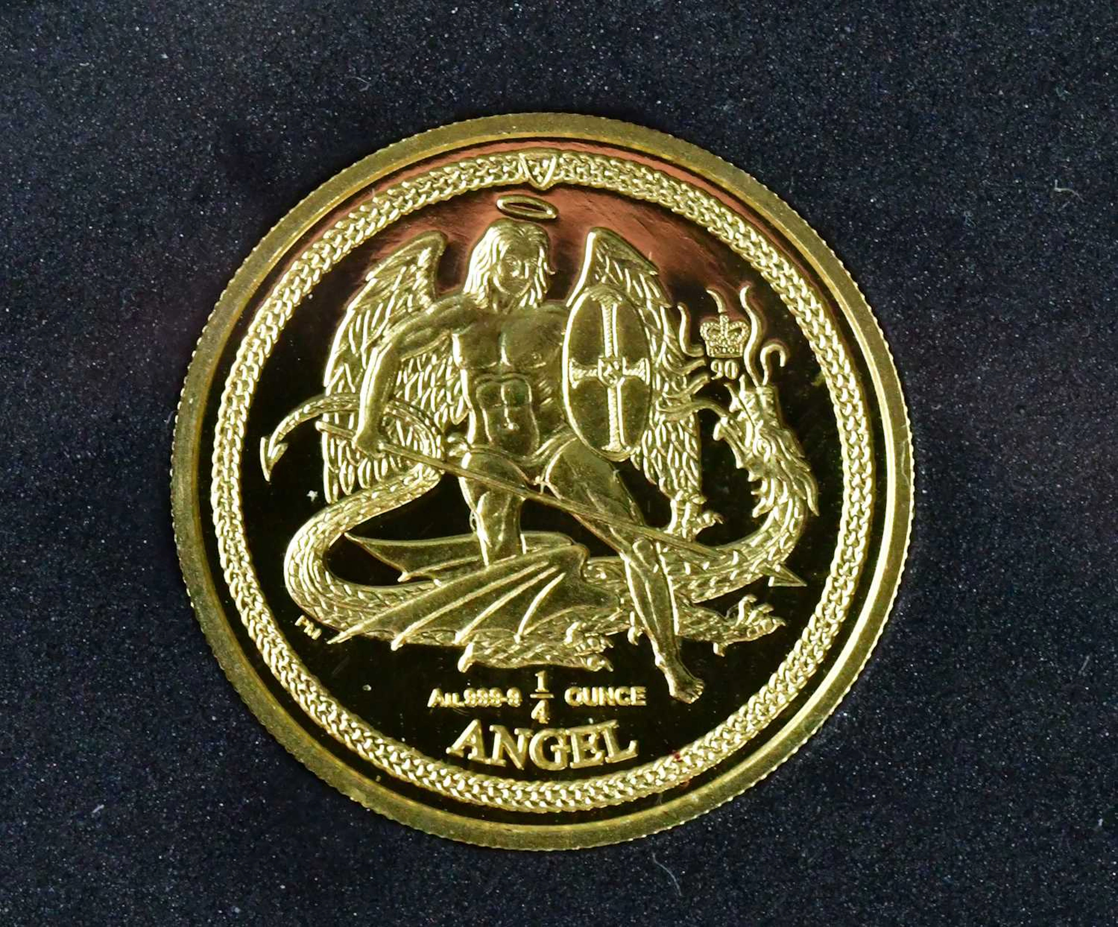 An Elizabeth II 22ct gold 1/4 oz angel
