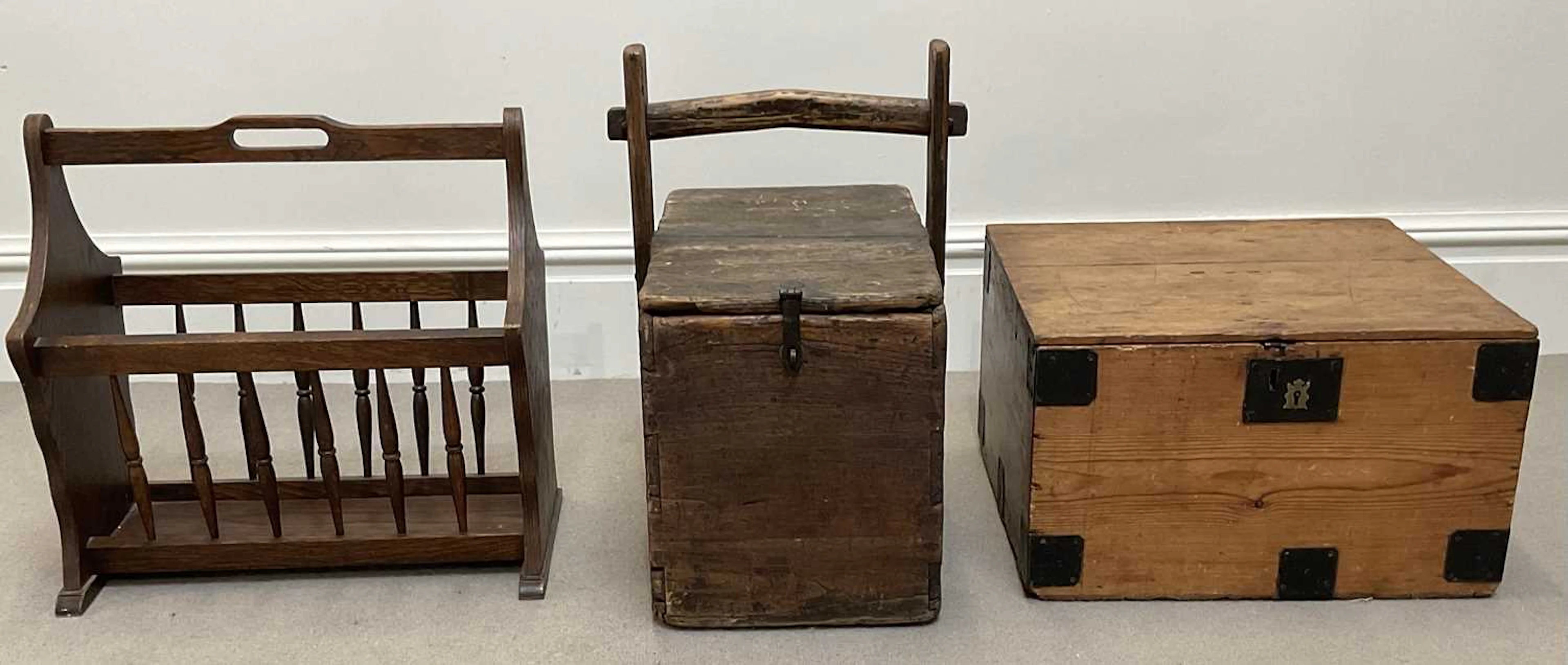 A wooden storage box