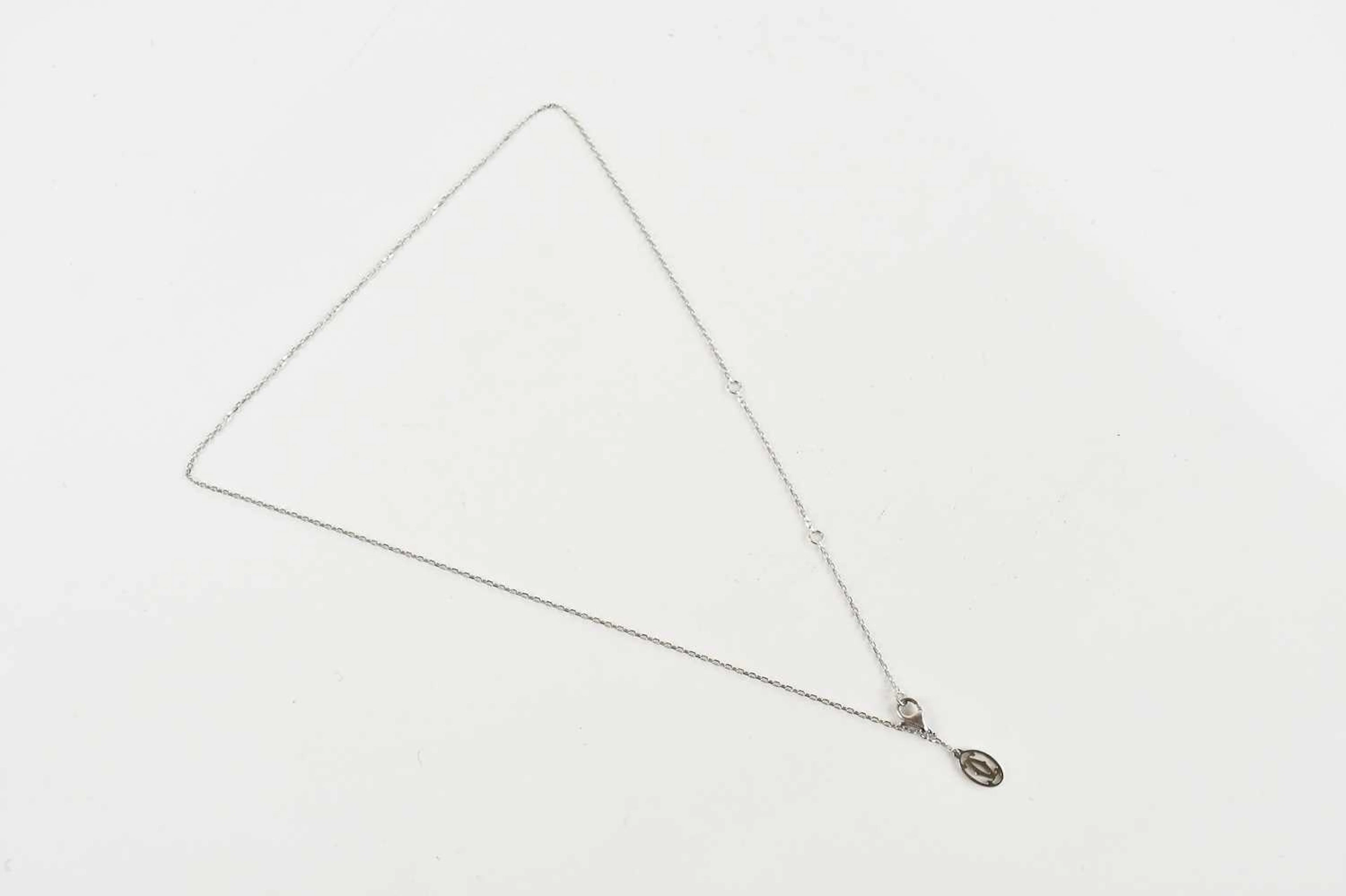 CARTIER; an 18ct white gold link chain necklace