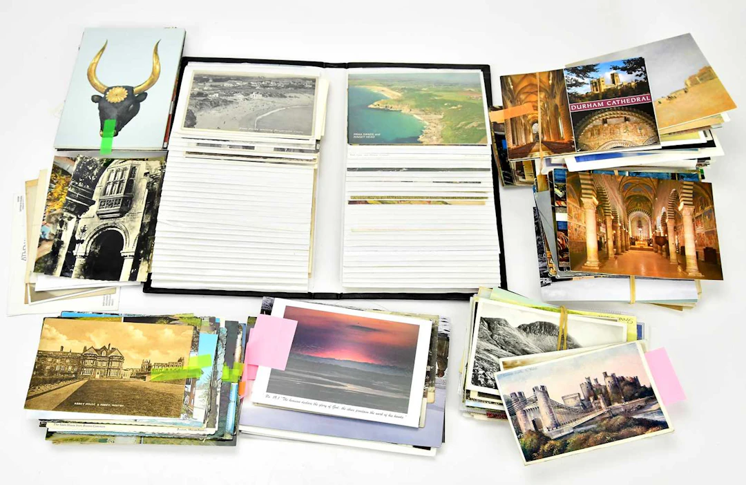 A collection of postcards