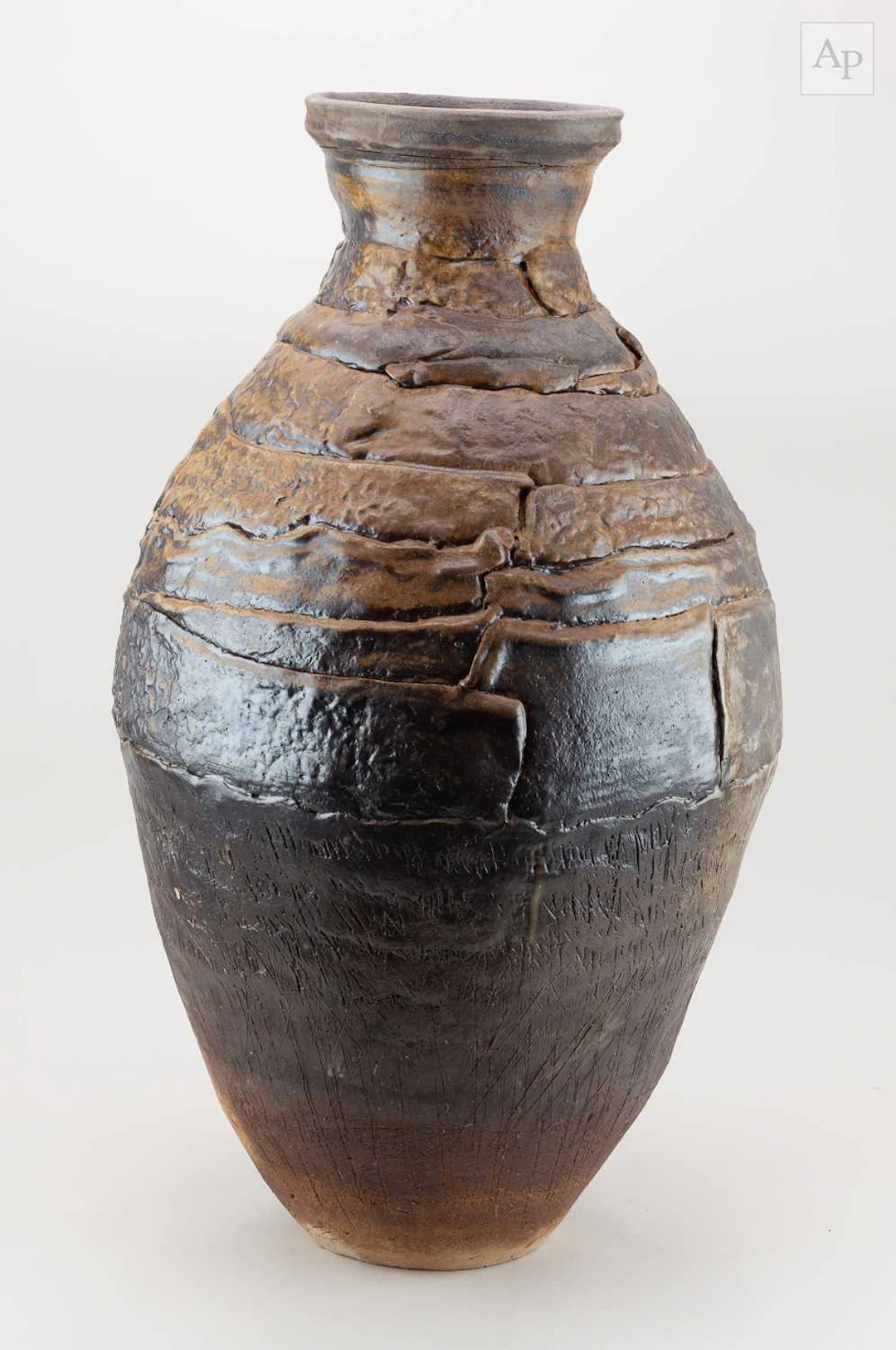 CHARLES BOUND (born 1939); a very tall wood fired...