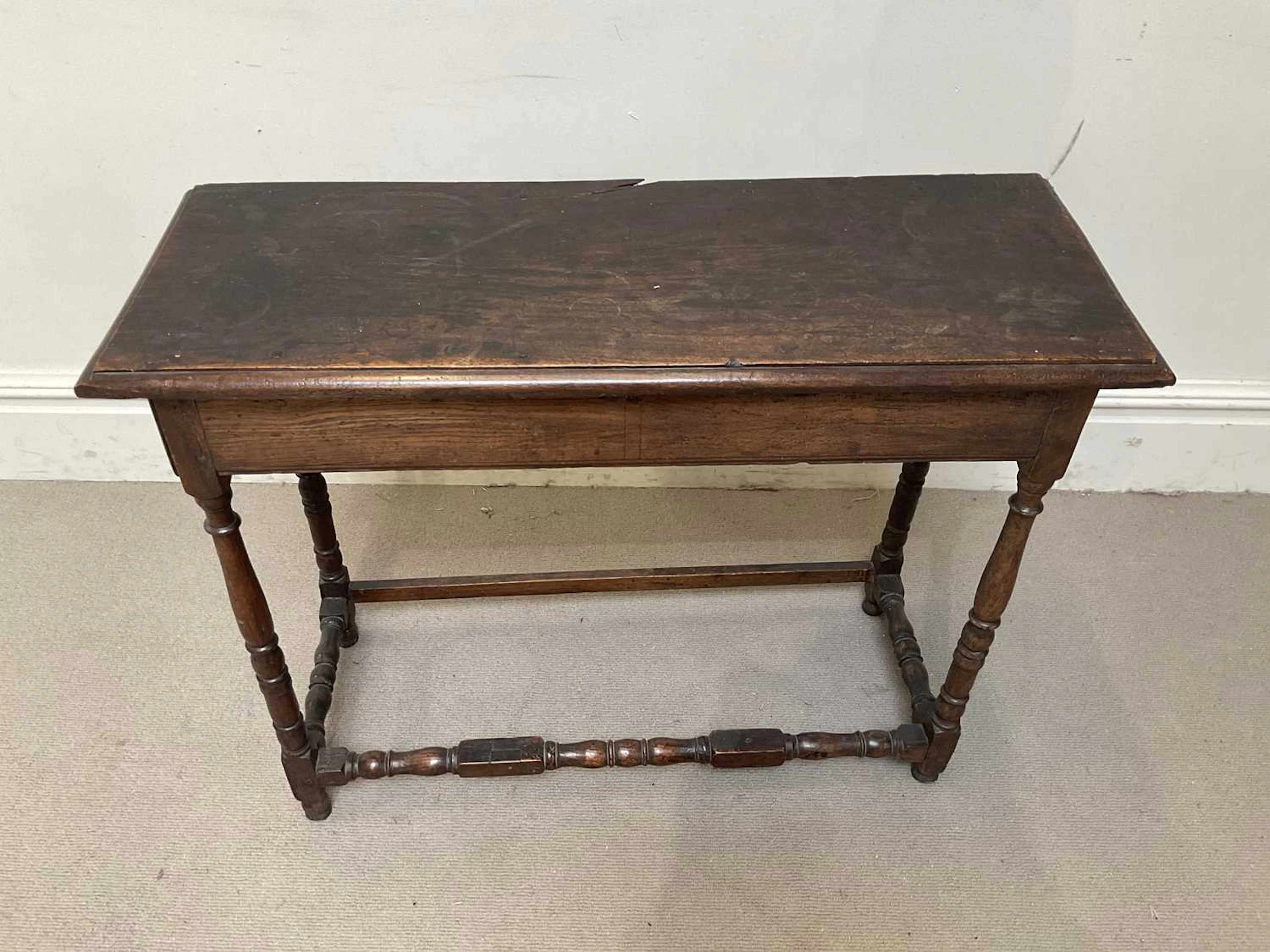 An oak hall table