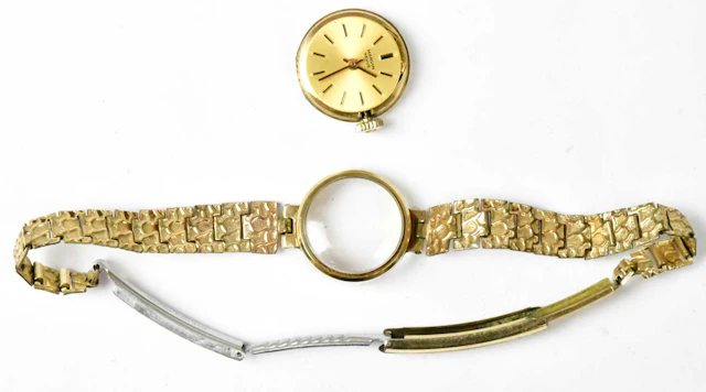 MARVIN; a 9ct yellow gold cocktail watch head
