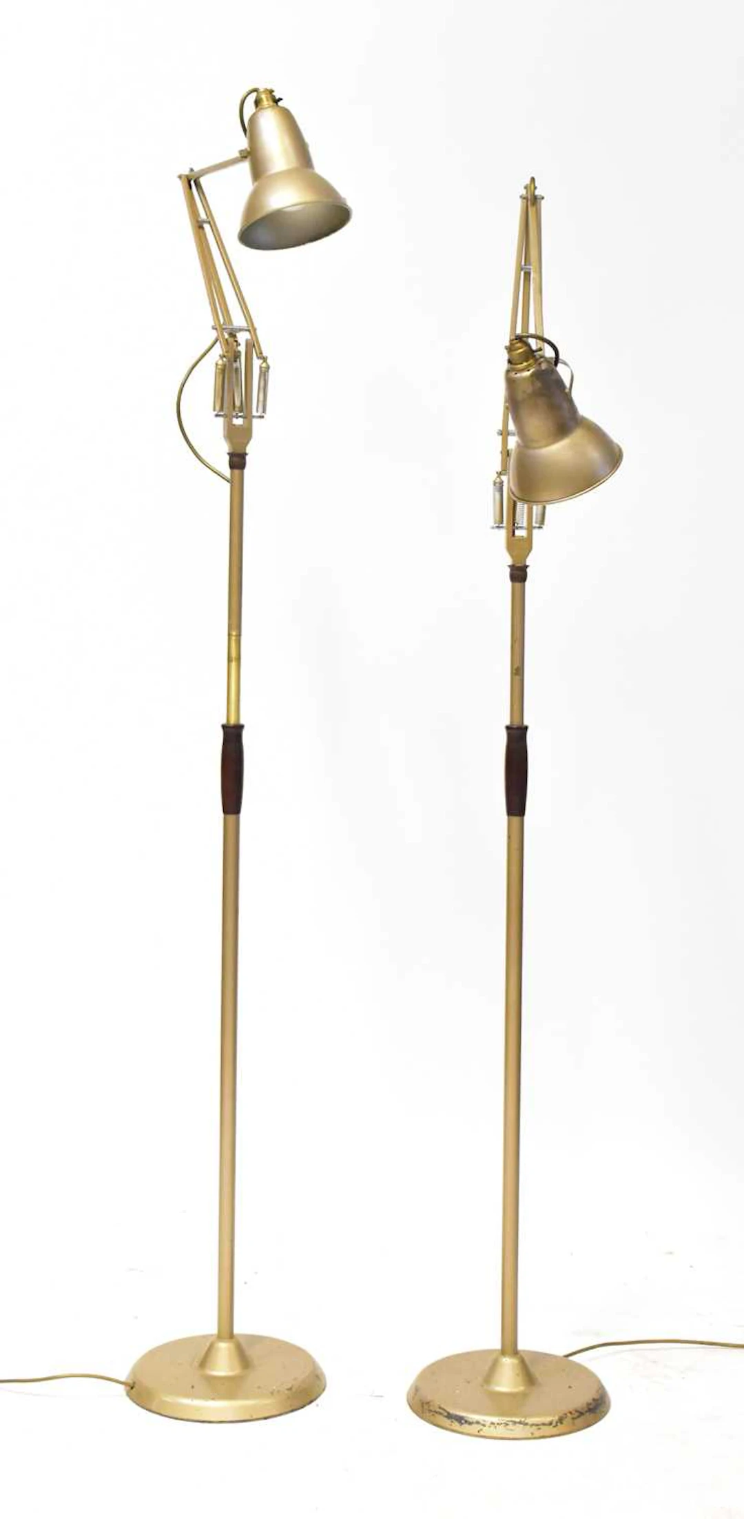 A pair of Anglepoise standard lamps in bronze colour