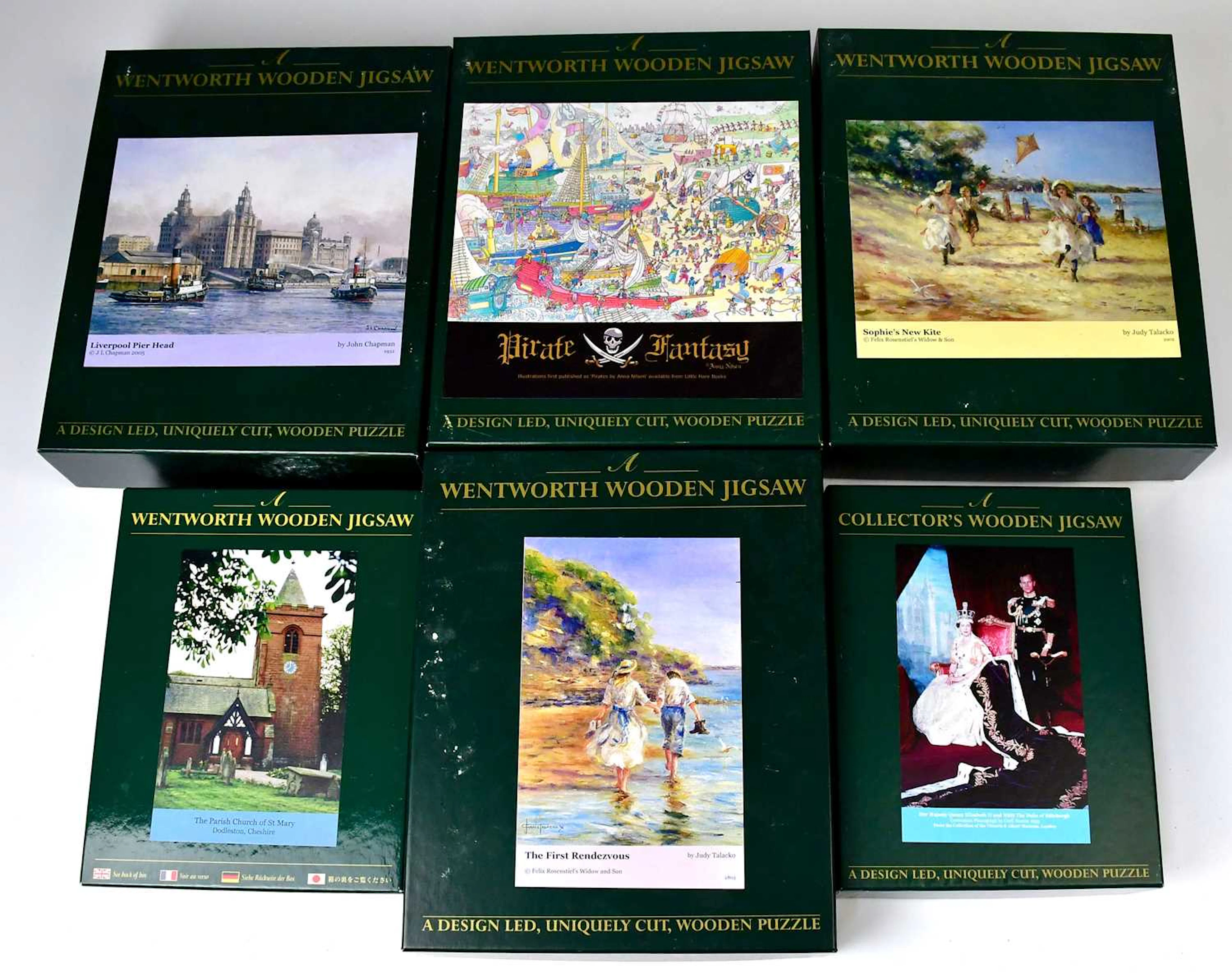 WENTWORTH; eight boxed collectors' wooden jigsaw puzzles