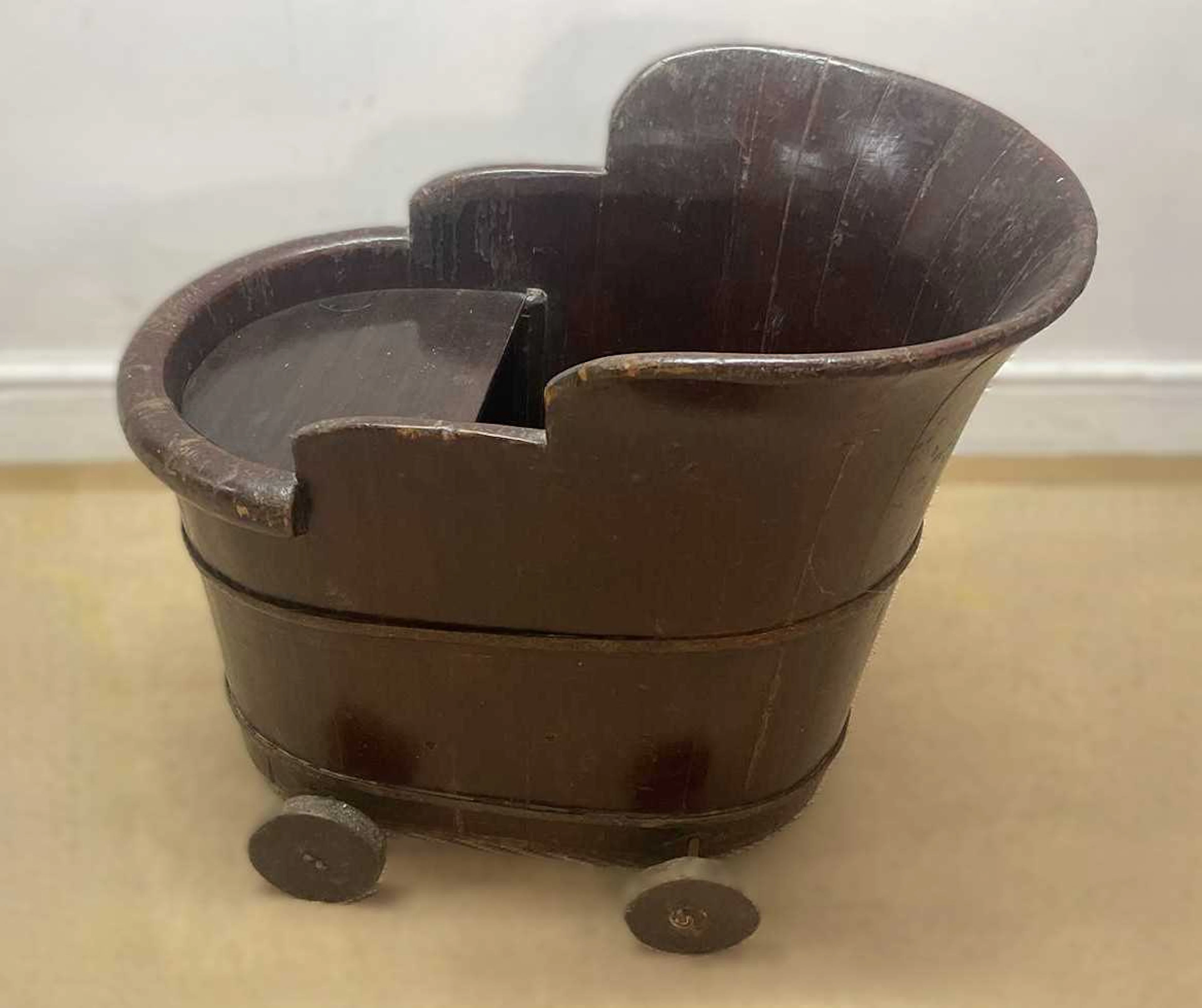 A 19th century unusual barrel shaped child's chair