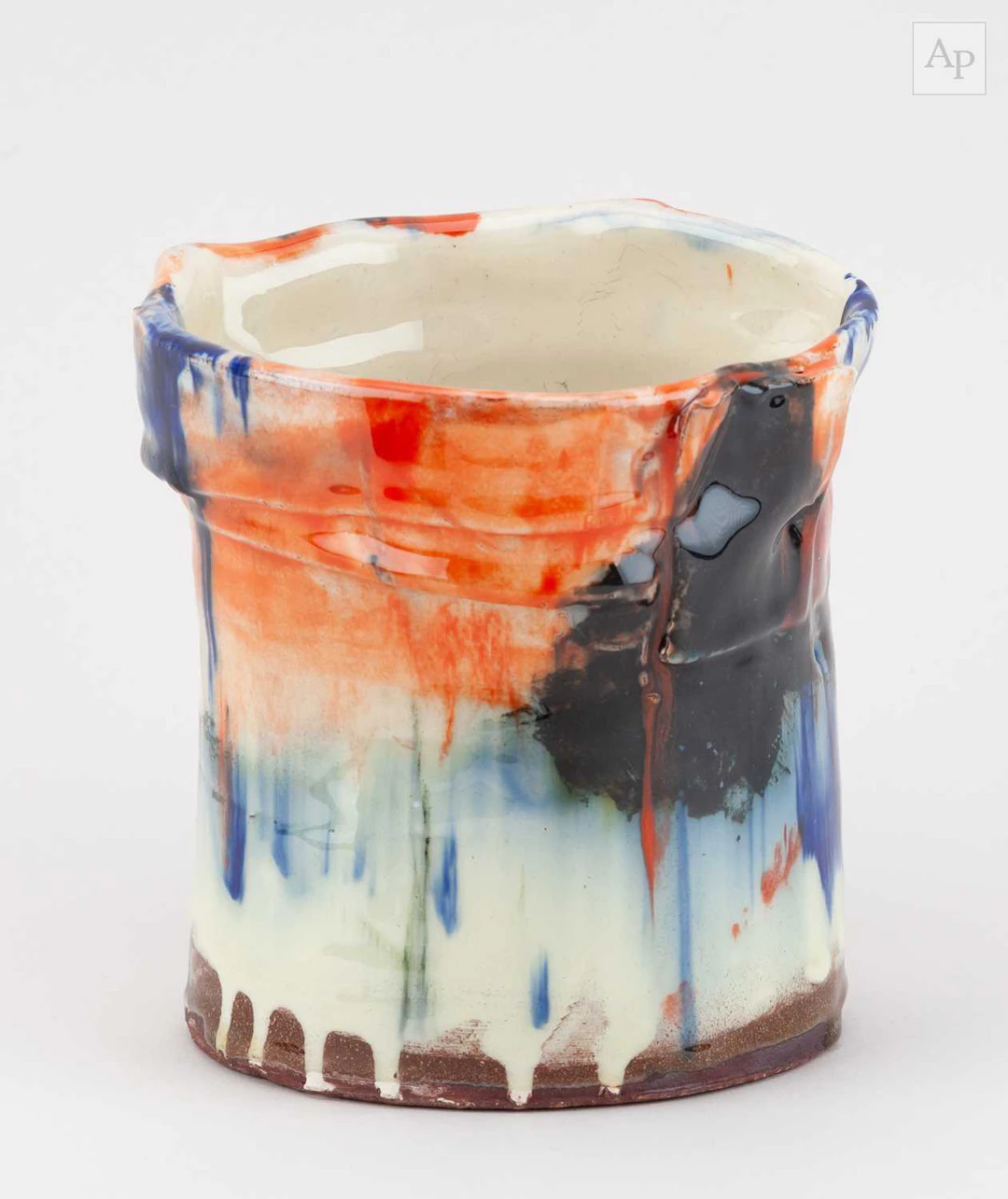 BARRY STEDMAN (born 1965); a cylindrical slip decorated...