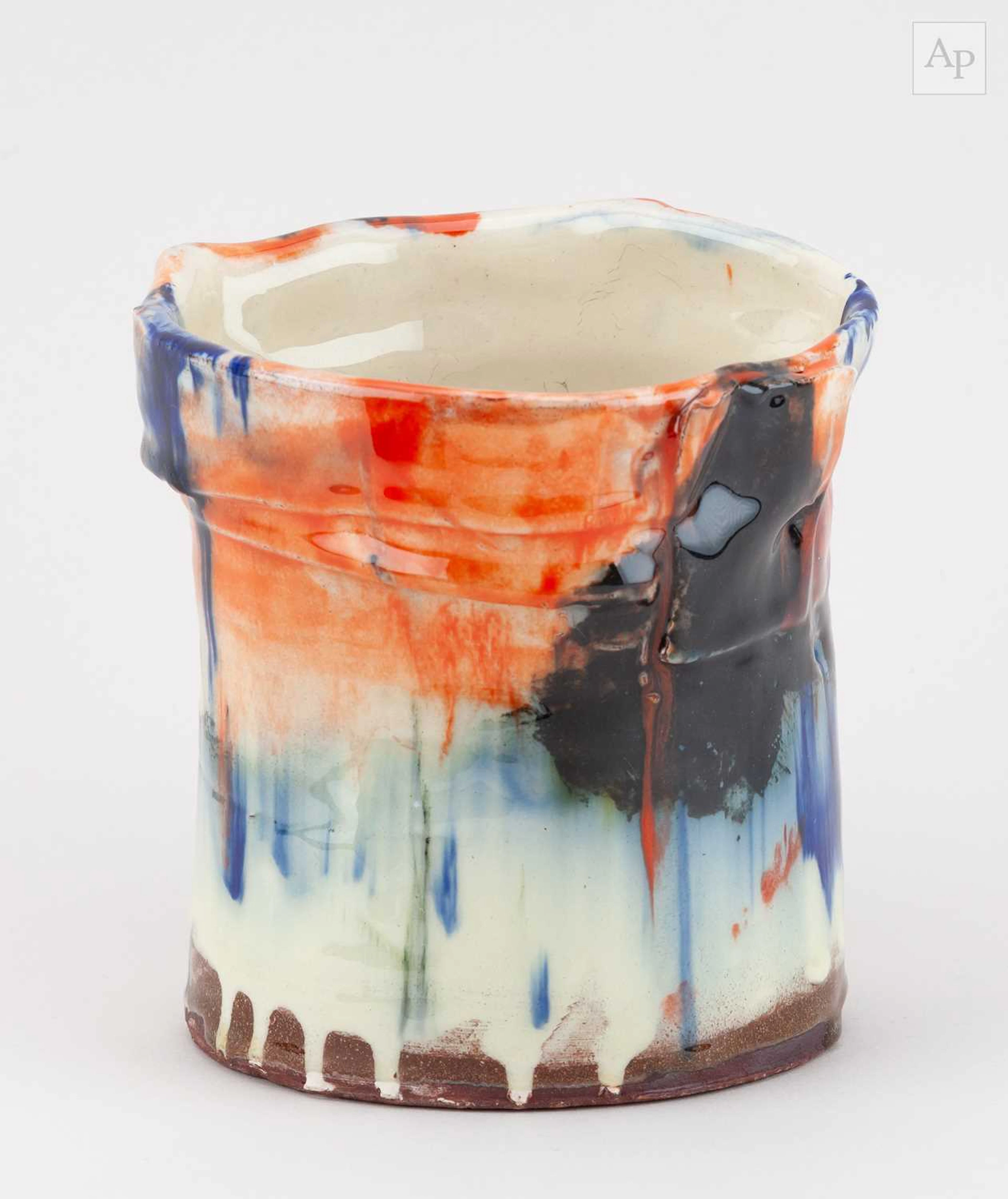 BARRY STEDMAN (born 1965); a cylindrical slip decorated...