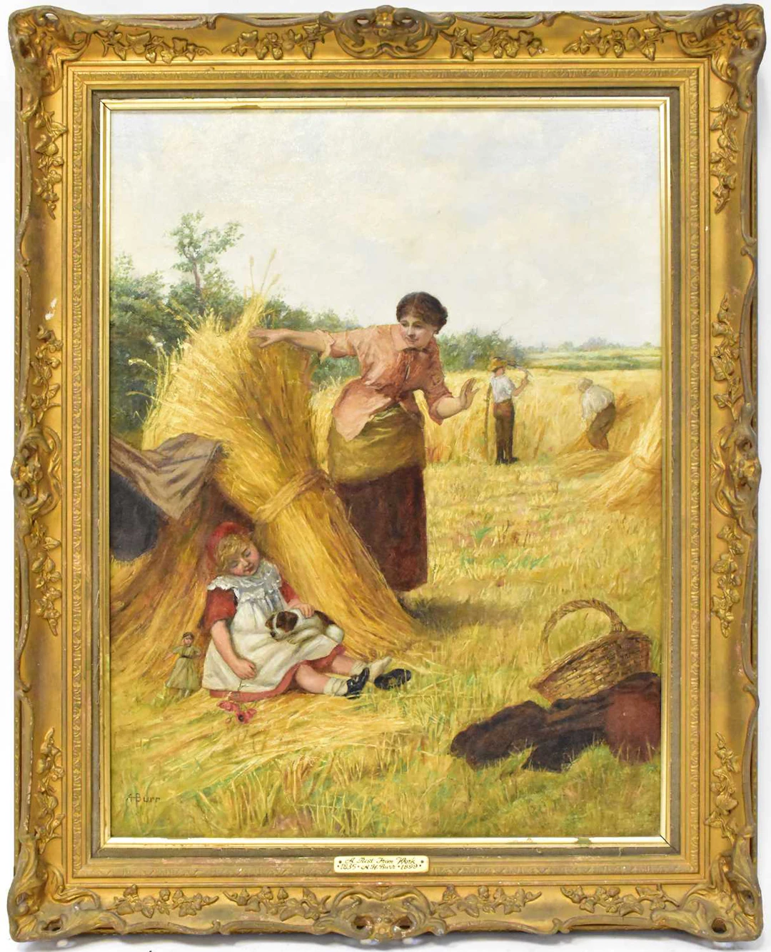 ALEXANDER HOHENLOHE BURR (1837-1899); oil on canvas