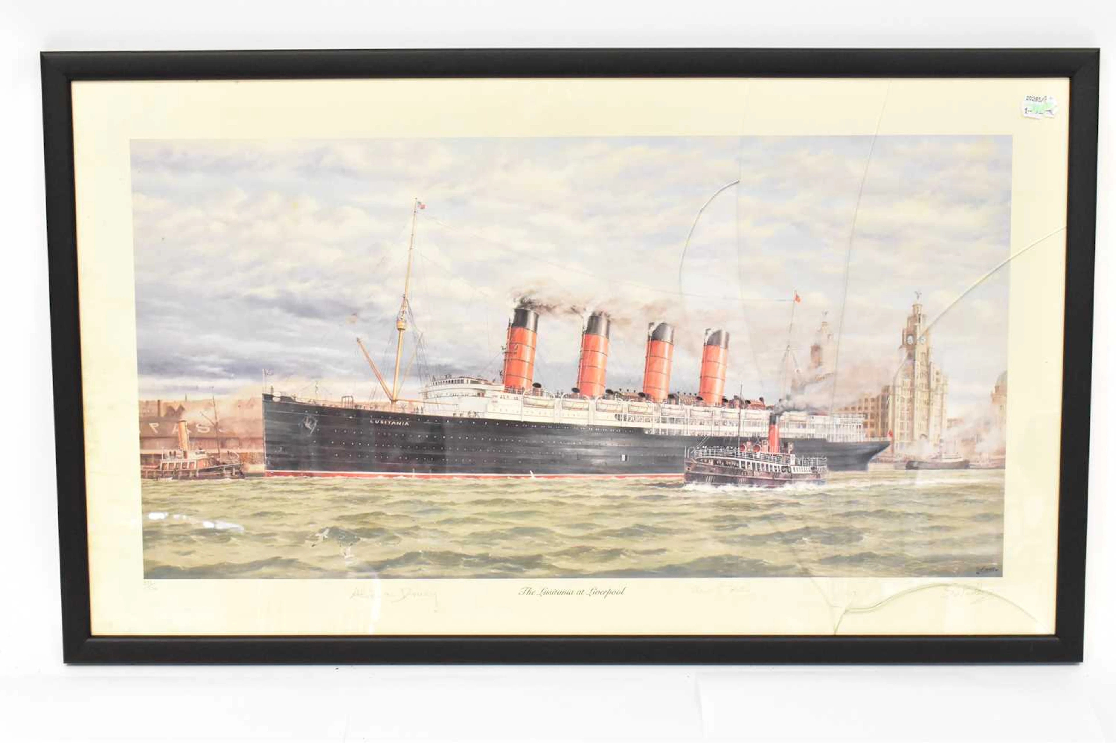 LUSITANIA; limited edition colour print