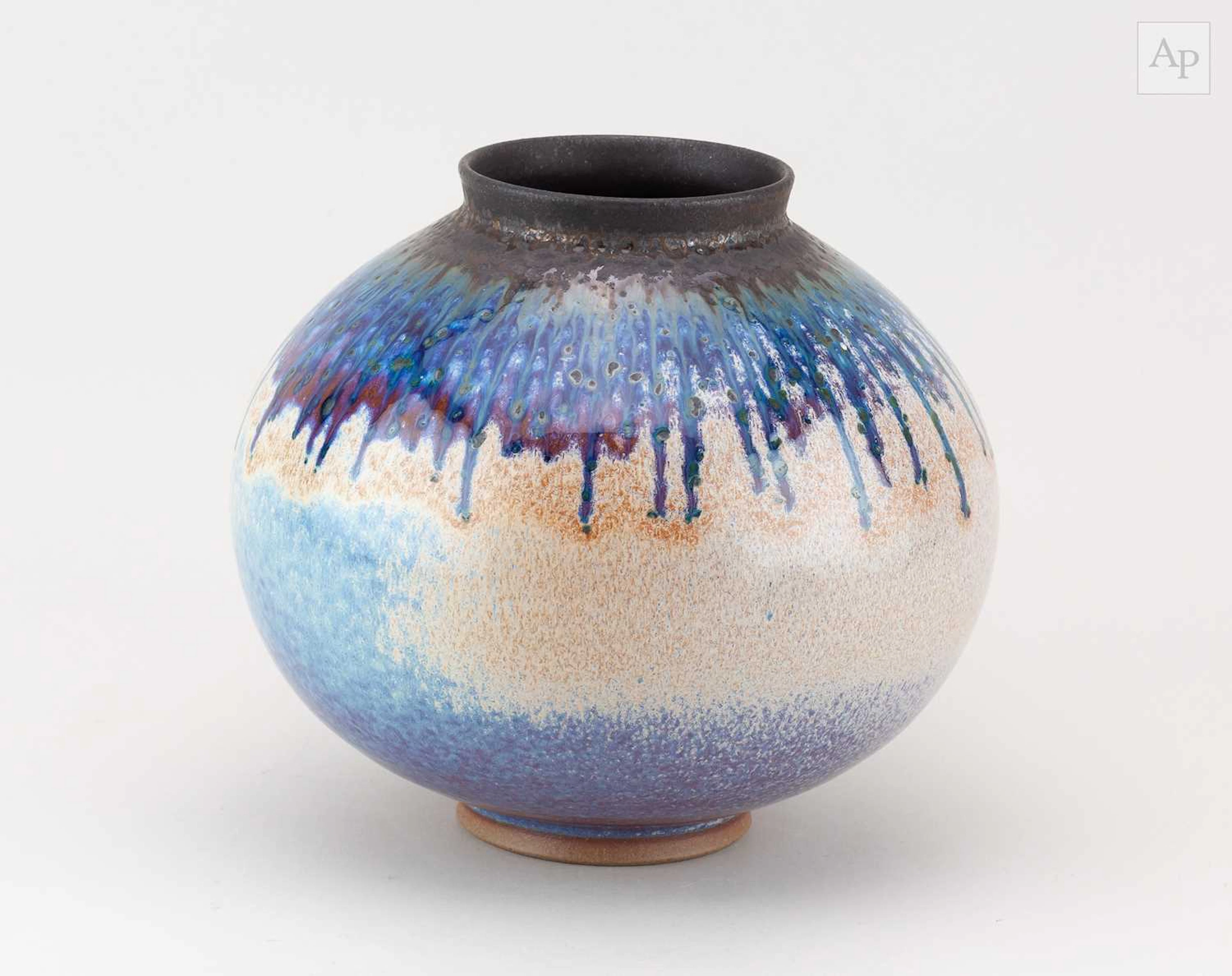 PETER SPARREY (born 1967); a stoneware jar covered in rutile glaze