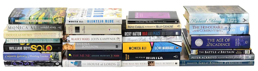 A collection of books signed by the author