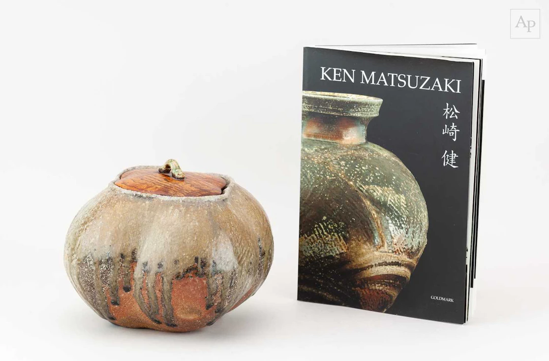 KEN MATSUZAKI (born 1950); a wood fired stoneware yohen...