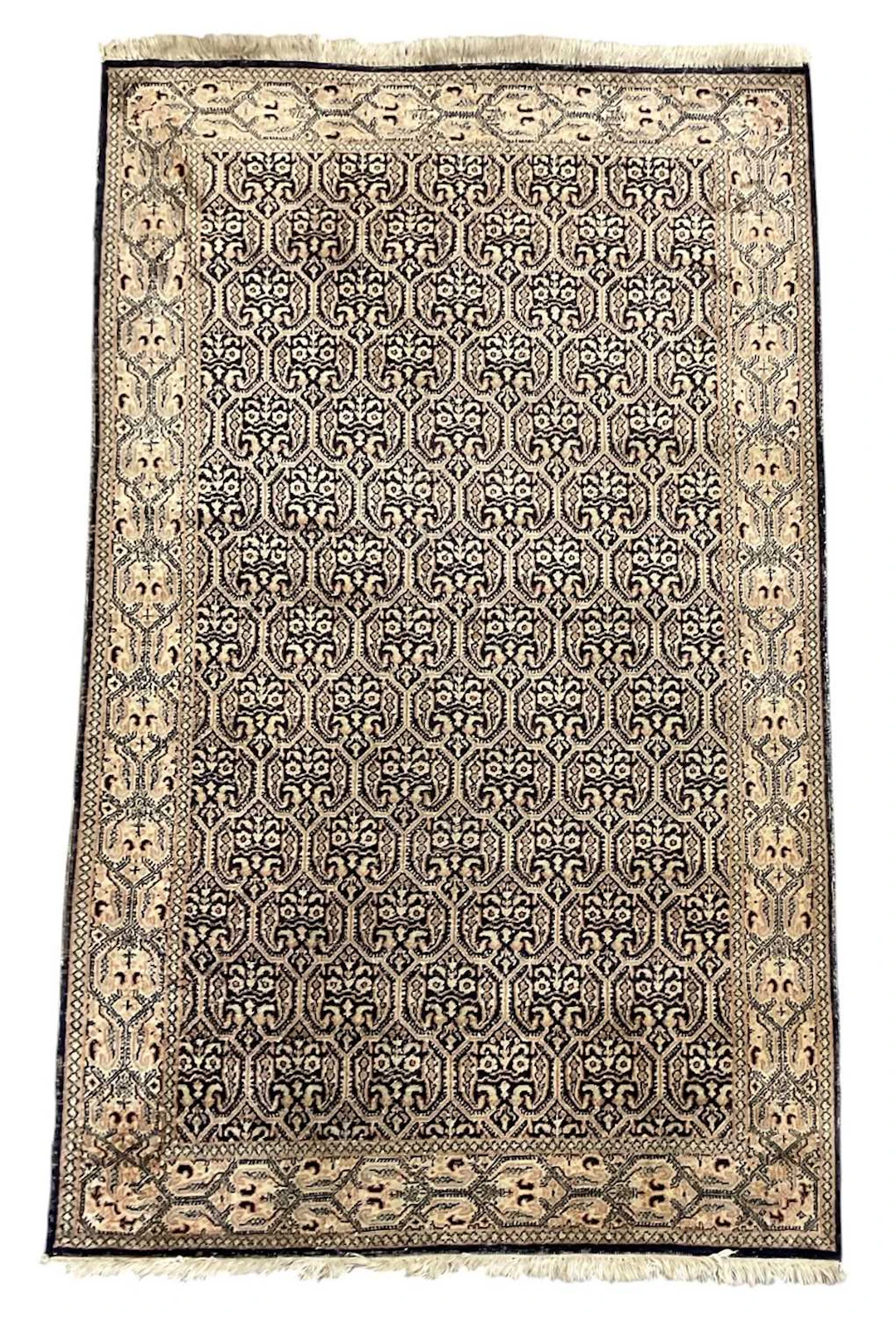 ROYAL DESIGN; an Oriental handmade silk ground rug