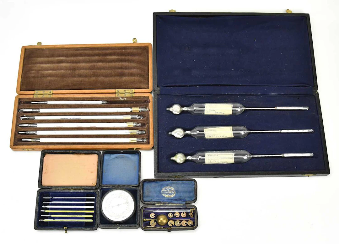ALLEN & HANBURYS LTD; a thermometer set