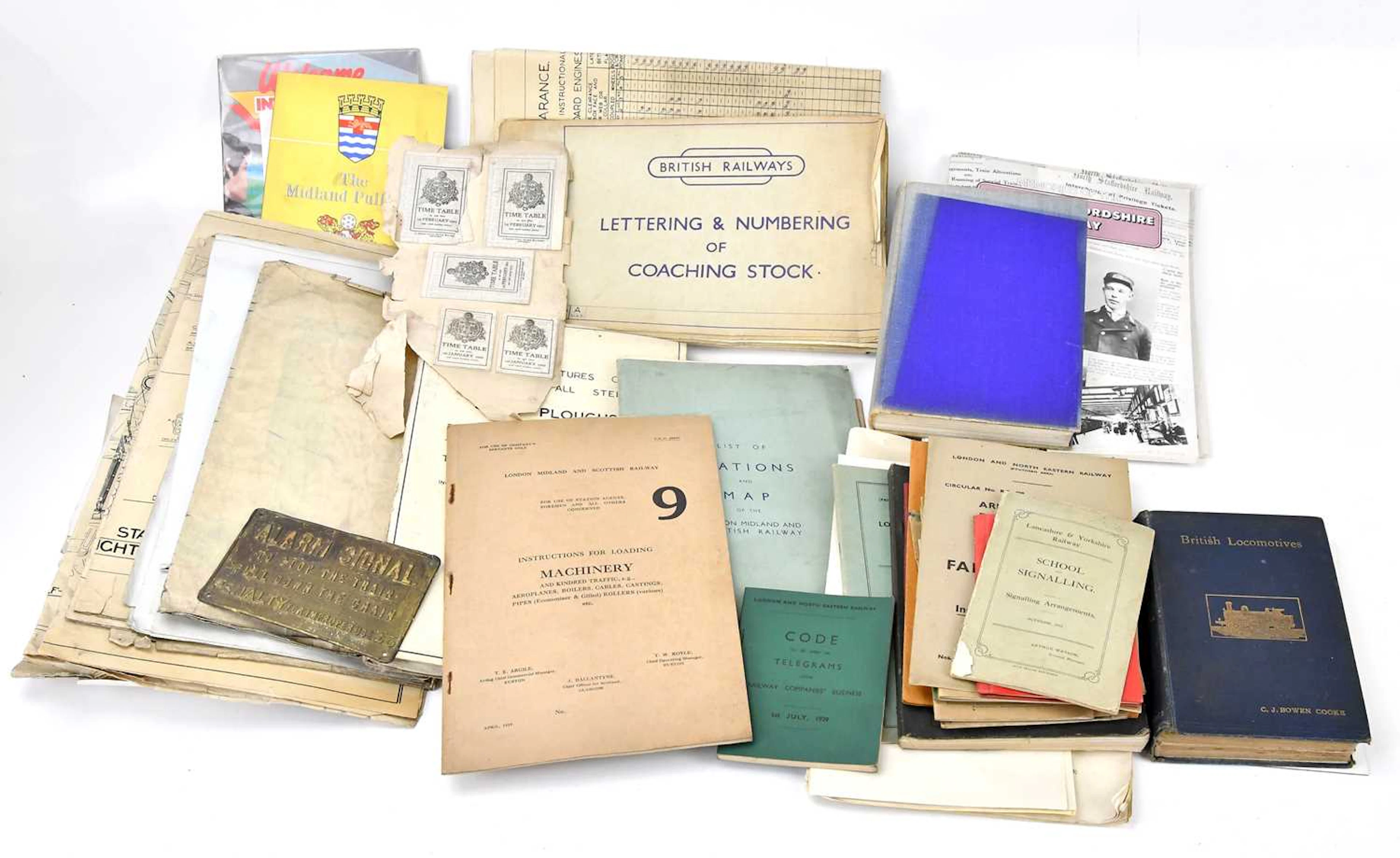RAILWAY EPHEMERA; a collection of folding plans