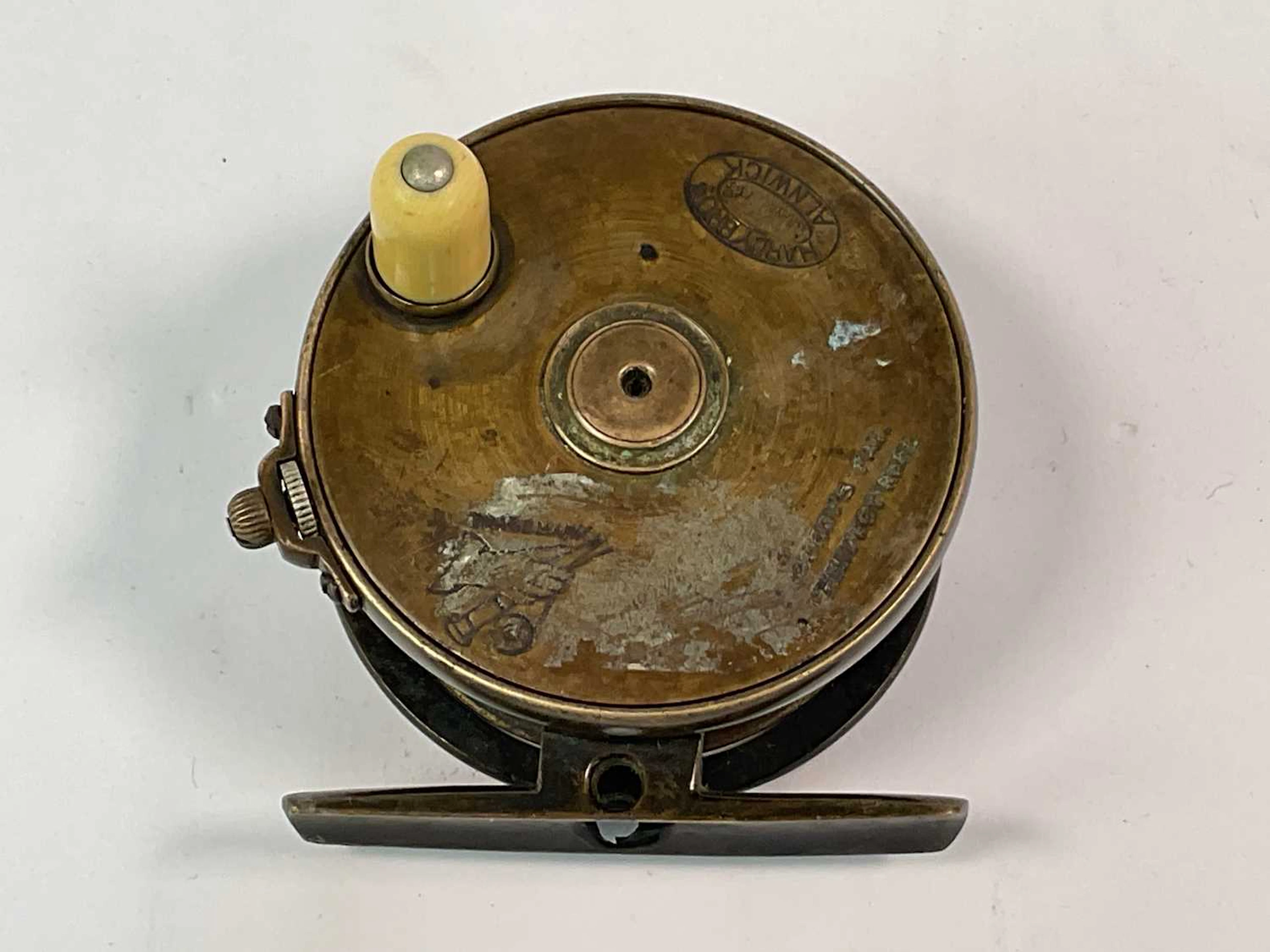 HARDY BROTHERS; a brass-faced 'Perfect' fly reel