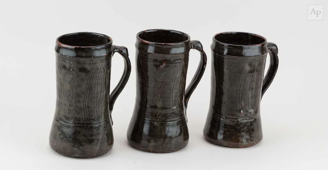 CLEMENT KOFI ATHEY for Jos Pottery; a trio of tall...
