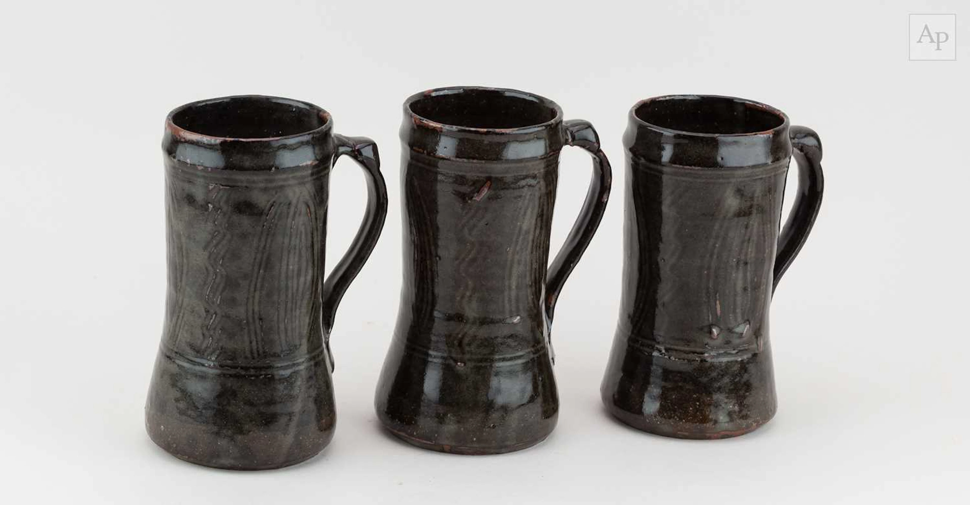 CLEMENT KOFI ATHEY for Jos Pottery; a trio of tall...