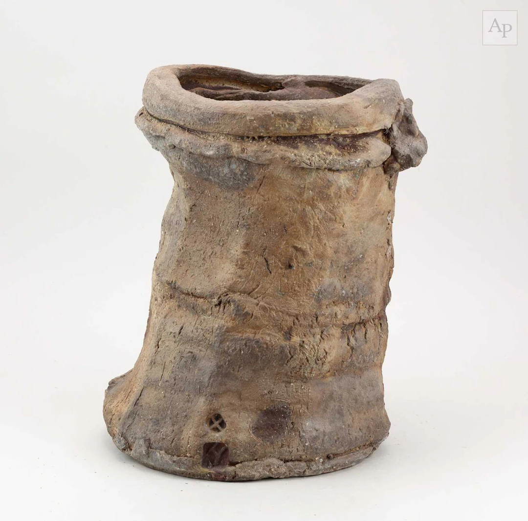 CHARLES BOUND (born 1939); a wood fired stoneware vessel...