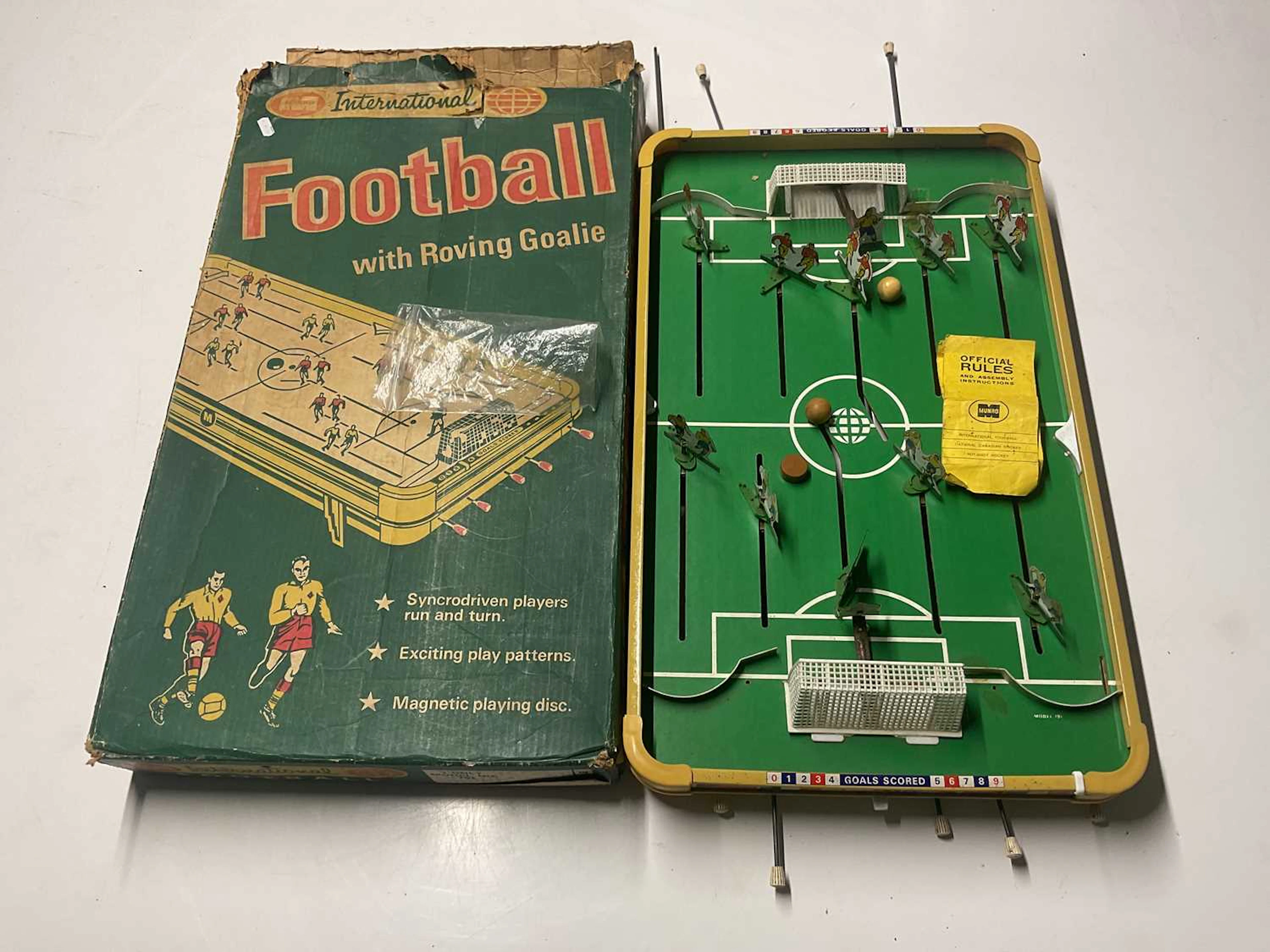 MUNRO; a 1960s boxed international table football game