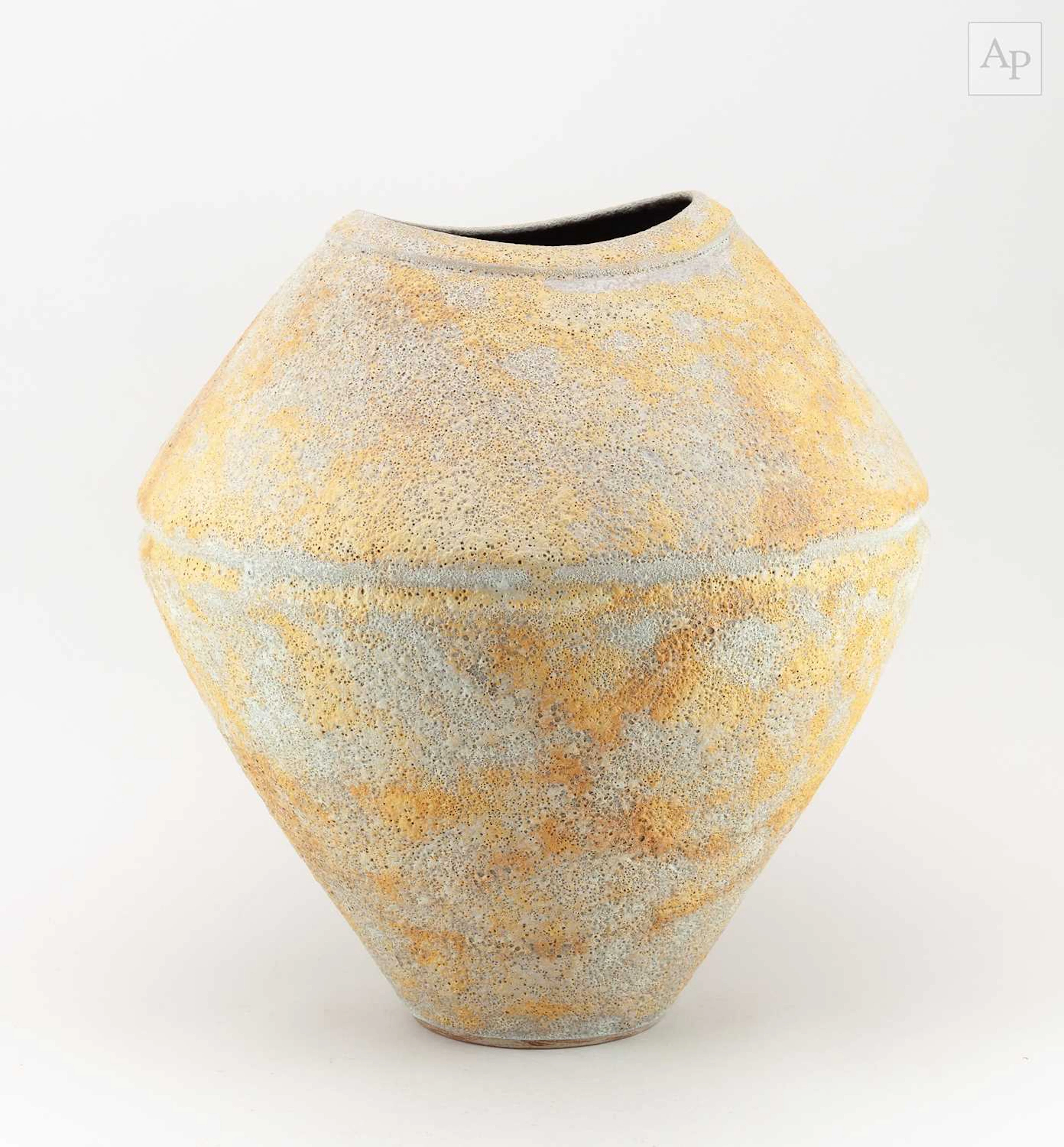 CHRIS CARTER (born 1945); a large angular stoneware...