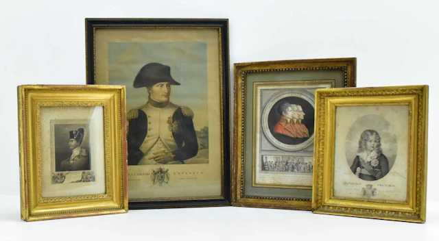 Four 19th century mezzotint and coloured stipple engravings
