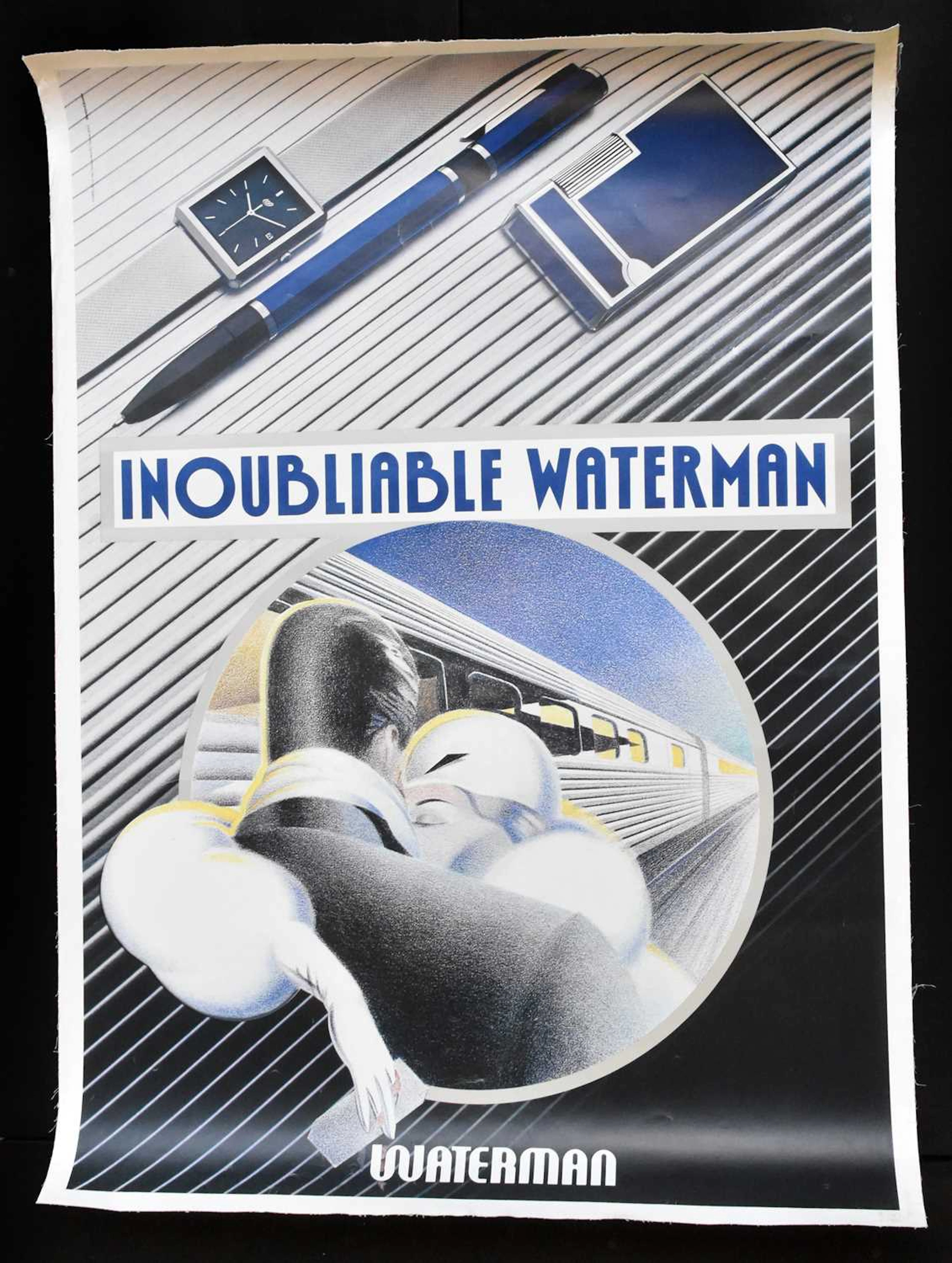 WATERMAN; an original French Waterman advertising one sheet poster