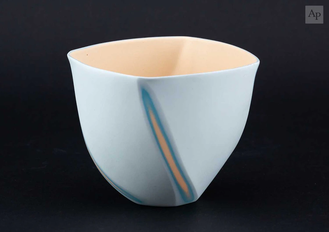 SASHA WARDELL (born 1956); a slipcast egg-shell bone...