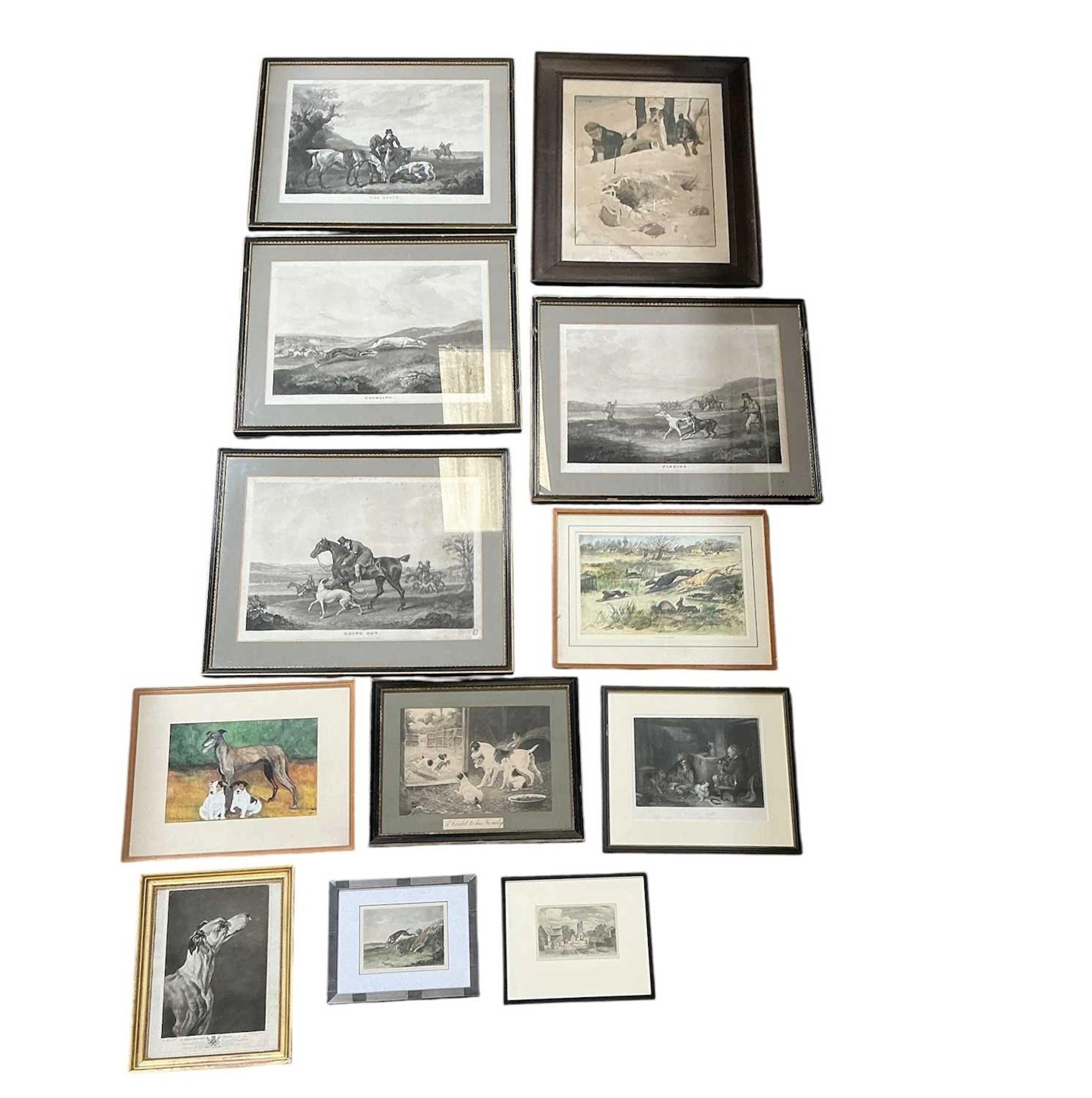 Twelve assorted 19th century and later prints