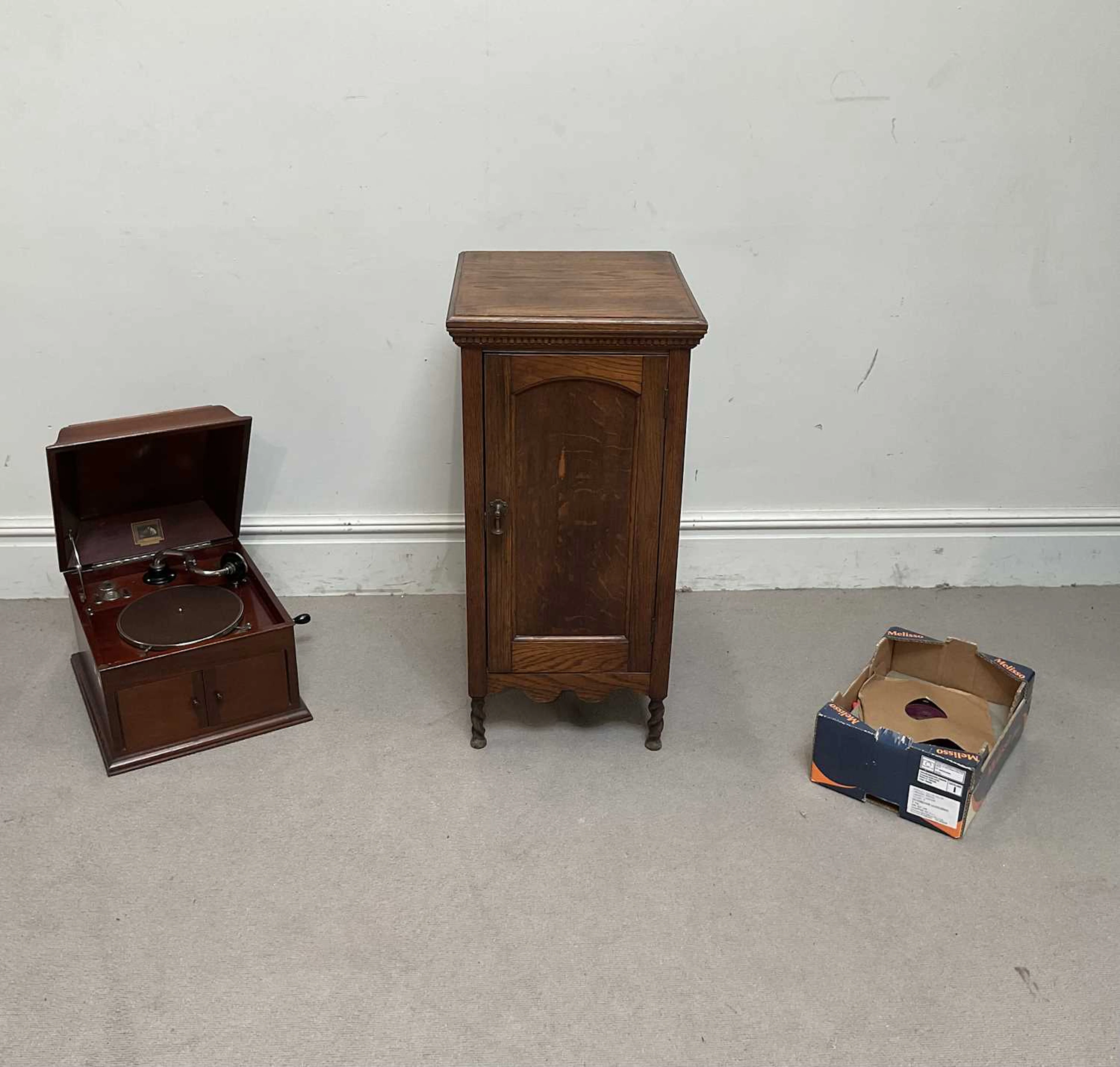 HMV; a Model 103 wind-up gramophone