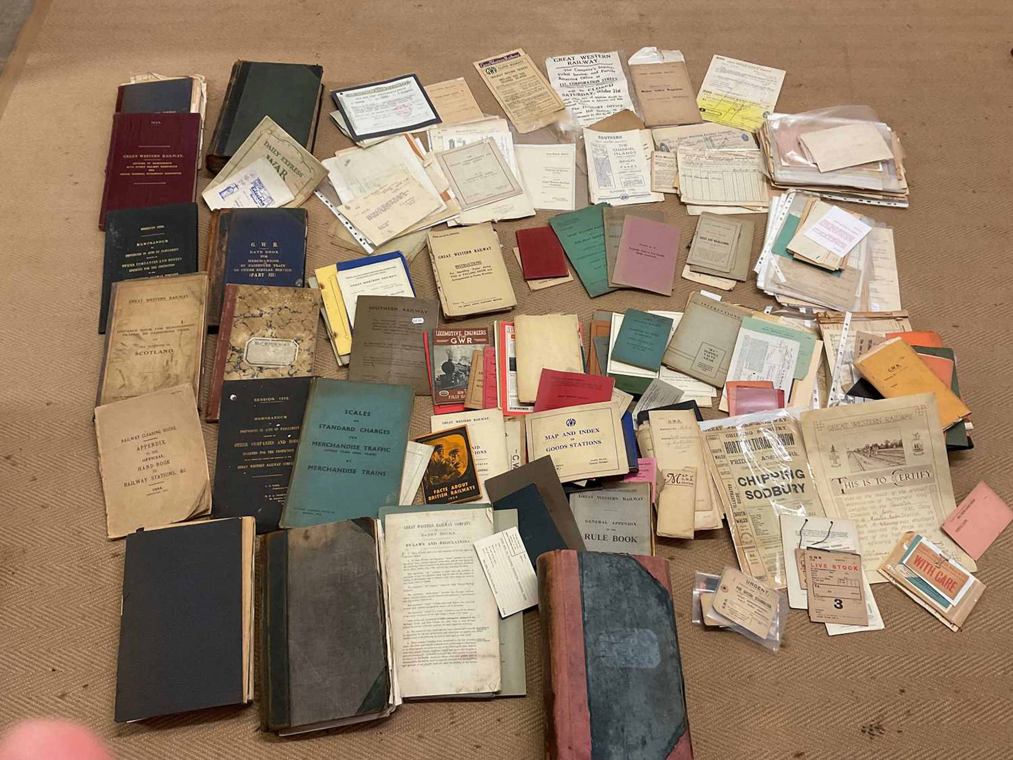 GREAT WESTERN & SOUTHERN RAILWAYS; a quantity of printed ephemera